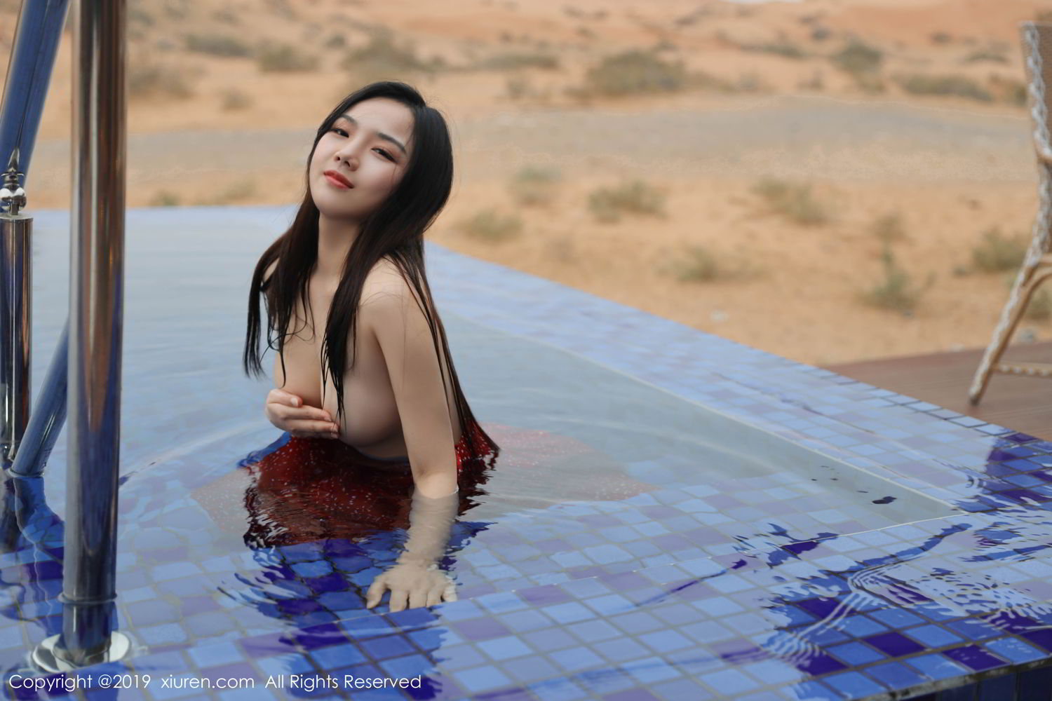 XiuRen Vol. 1388 Red Dress in Desert