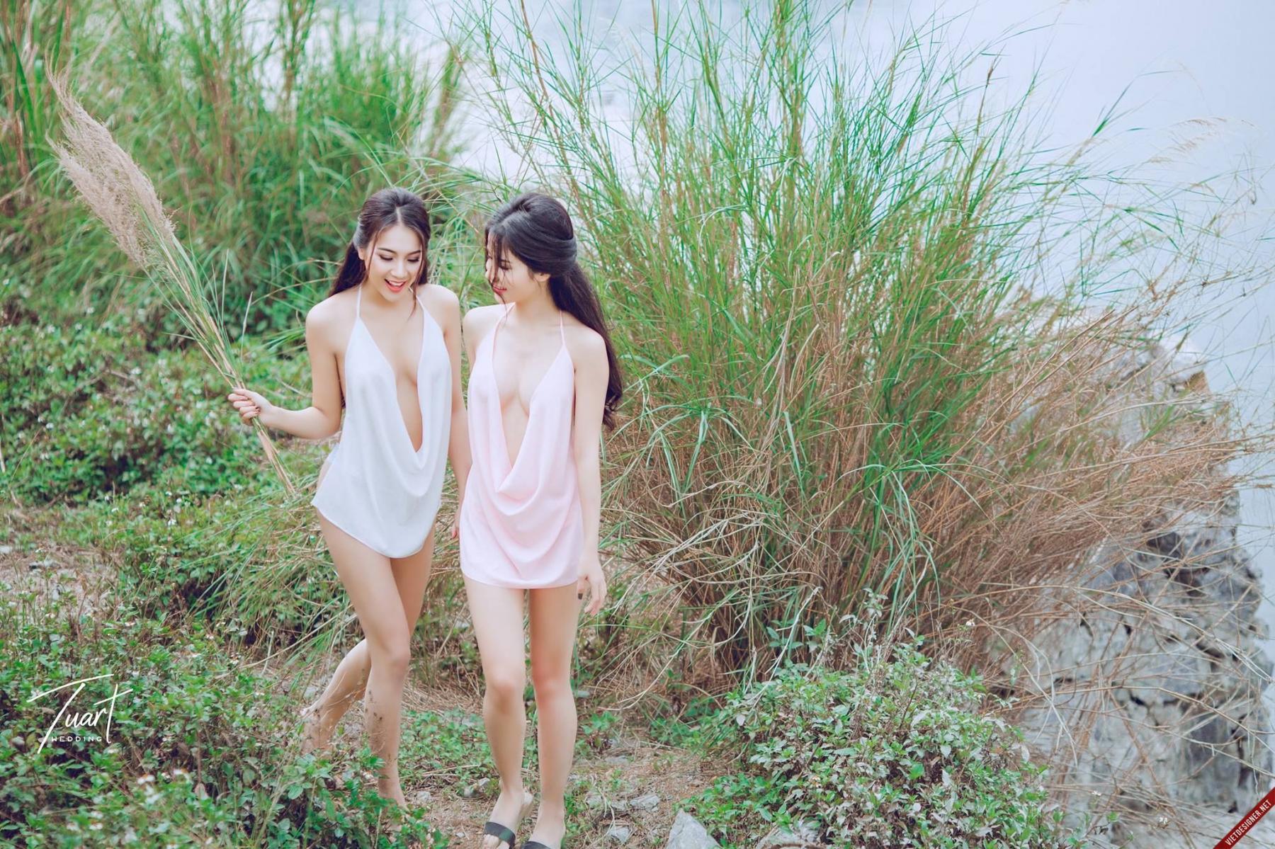 Vietnam Sexy Sisters Lakeside to Rescue Drowning Teenagers 1