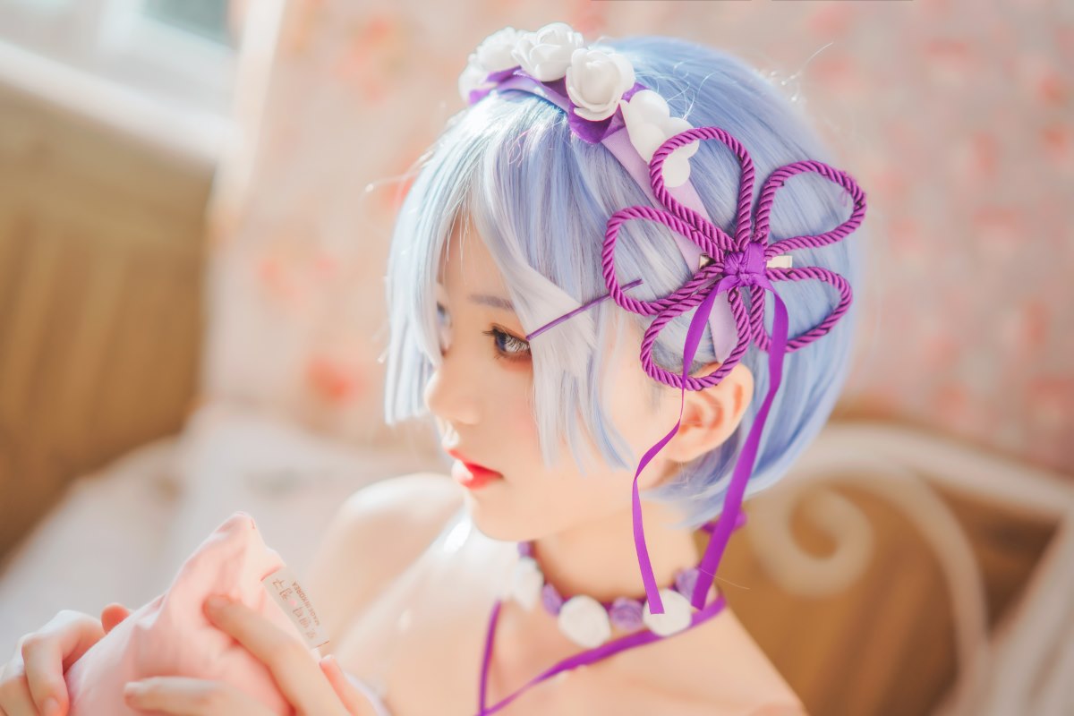 Coser@桜桃喵 Vol 137 蕾姆睡裙 0002 4537472197.jpg