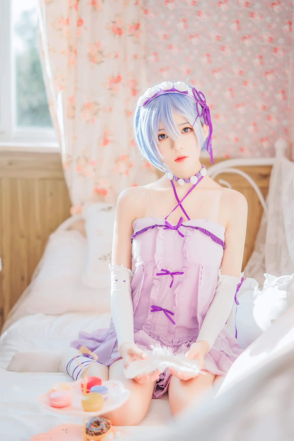 Coser@桜桃喵 Vol 137 蕾姆睡裙 0004 9410197384.jpg