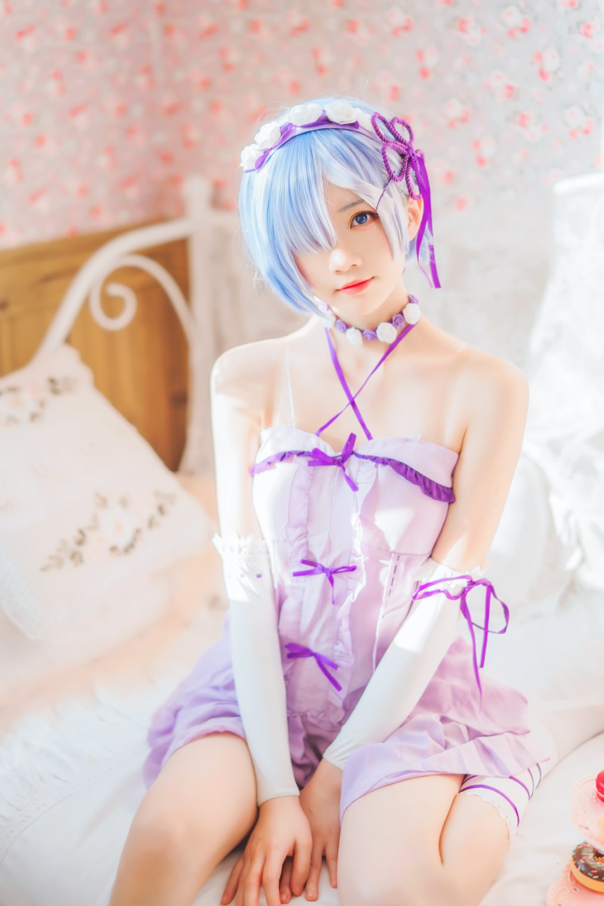 Coser@桜桃喵 Vol 137 蕾姆睡裙 0012 9511726276.jpg