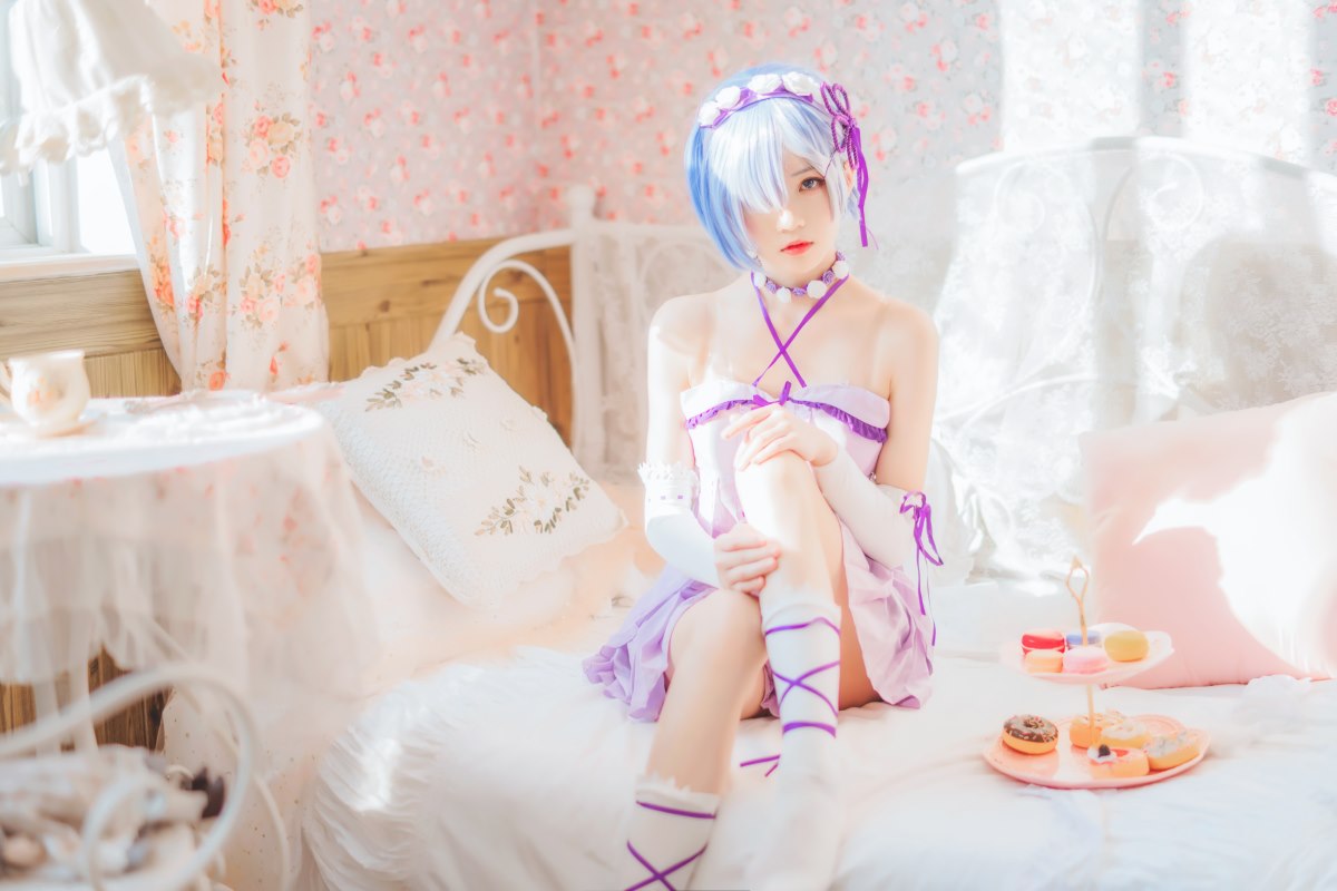 Coser@桜桃喵 Vol 137 蕾姆睡裙 0013 0766645593.jpg