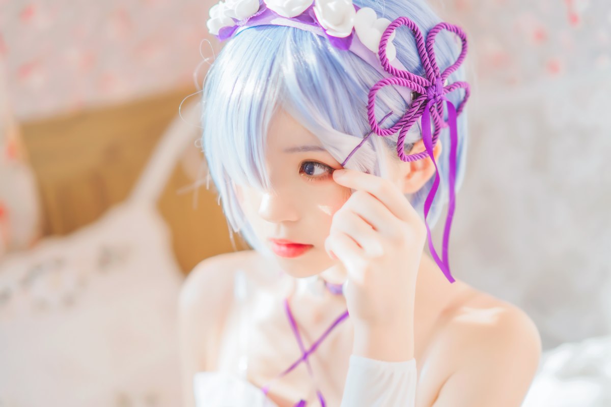 Coser@桜桃喵 Vol 137 蕾姆睡裙 0015 5863377946.jpg