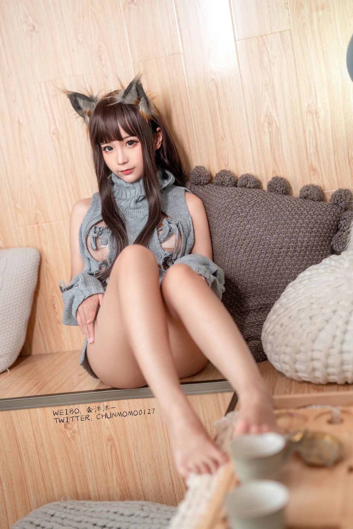 Coser@蠢沫沫 Vol 087 灰露背毛衣 0028 6611201799.jpg