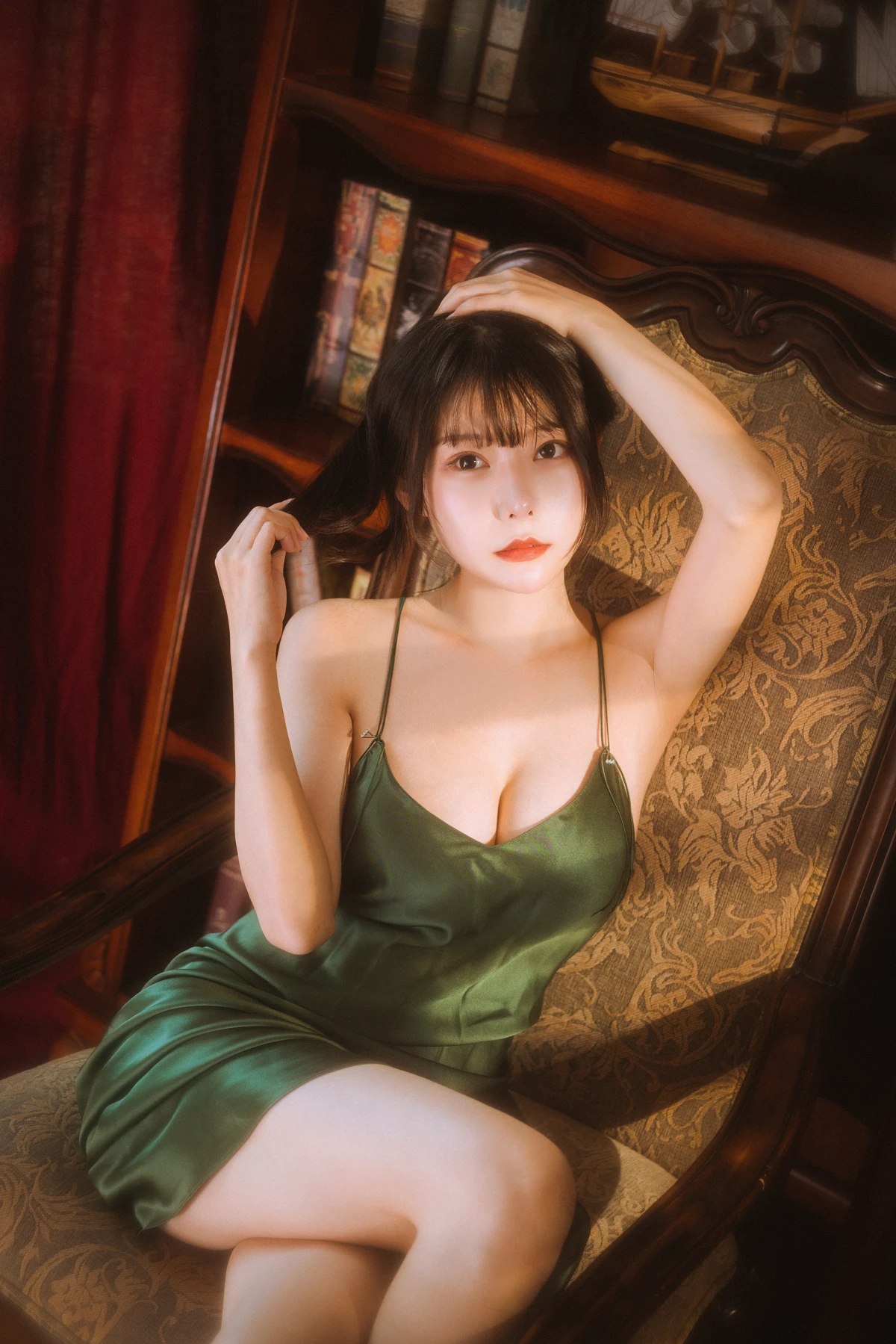 Coser@香草喵露露 Vol 046 杨枝甘露 绿色连衣裙 0026 4050922771.jpg