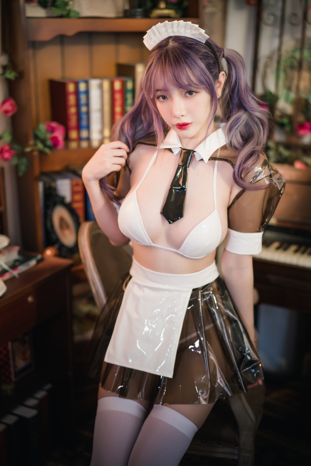 Coser@雯妹不讲道理 Vol 047 透明皮衣女仆 0001 4453729358.jpg