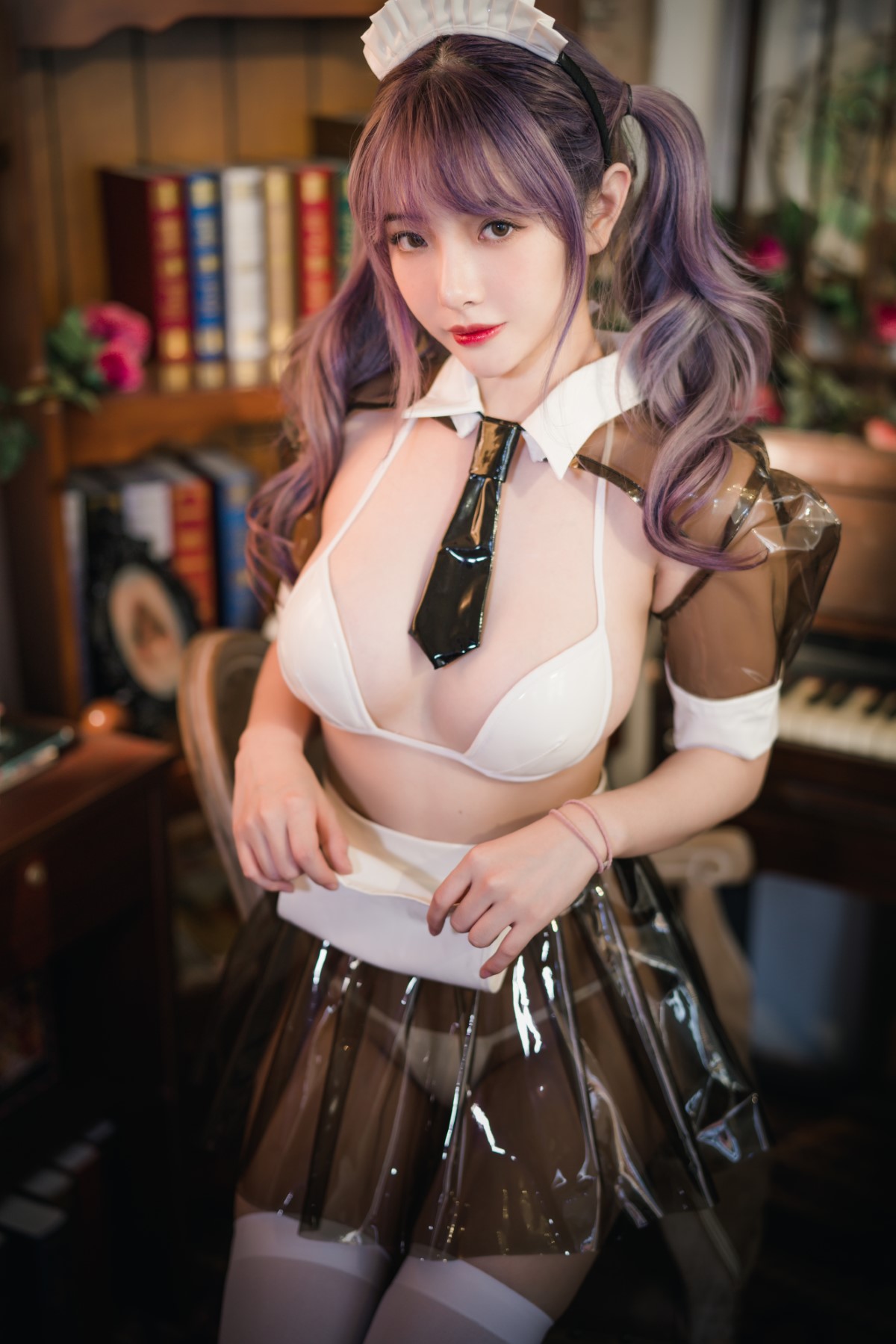 Coser@雯妹不讲道理 Vol 047 透明皮衣女仆 0002 7428262036.jpg