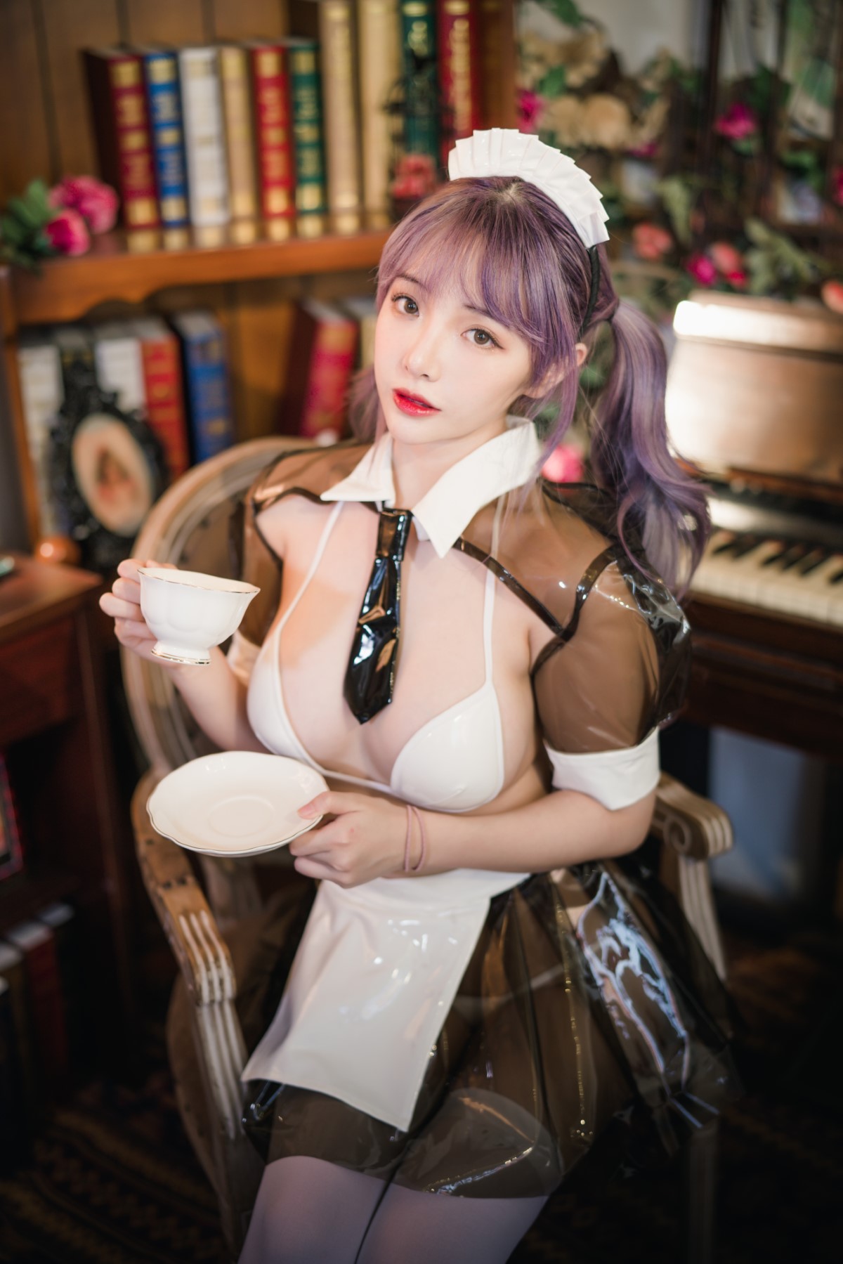 Coser@雯妹不讲道理 Vol 047 透明皮衣女仆 0008 7729437396.jpg