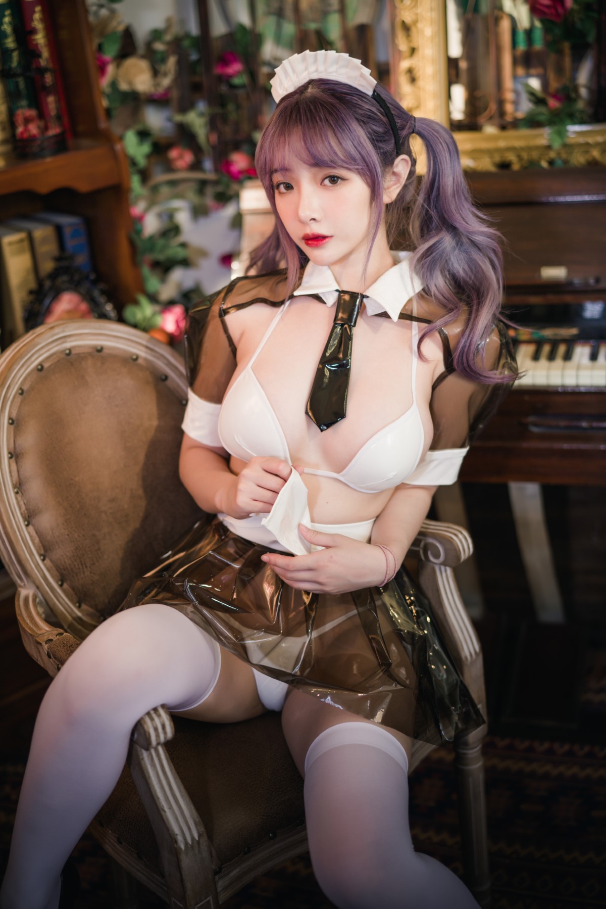 Coser@雯妹不讲道理 Vol 047 透明皮衣女仆 0009 9914876081.jpg