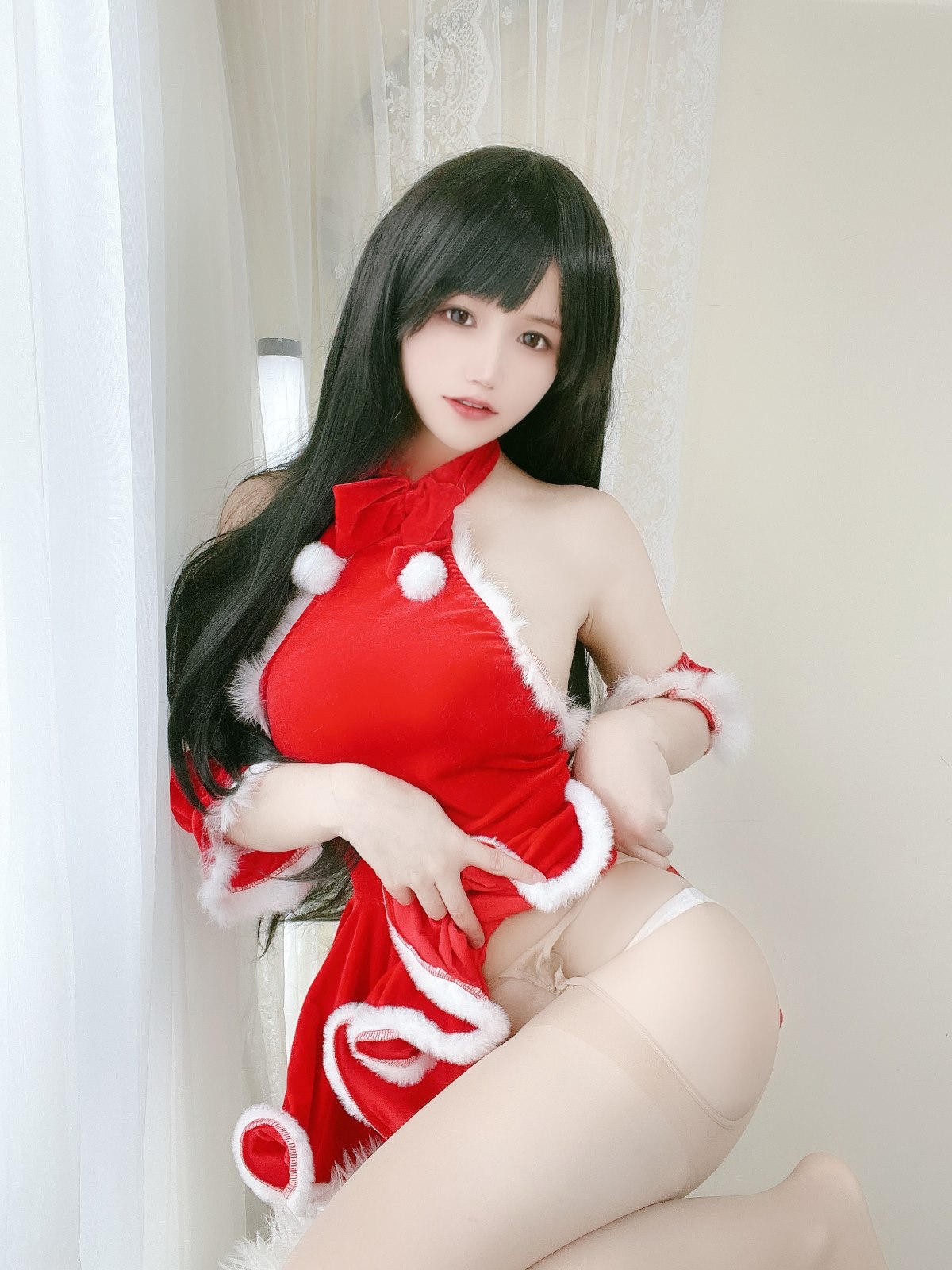 Coser@小仓千代w Vol 018 红色礼物裙 0011 0362796163.jpg