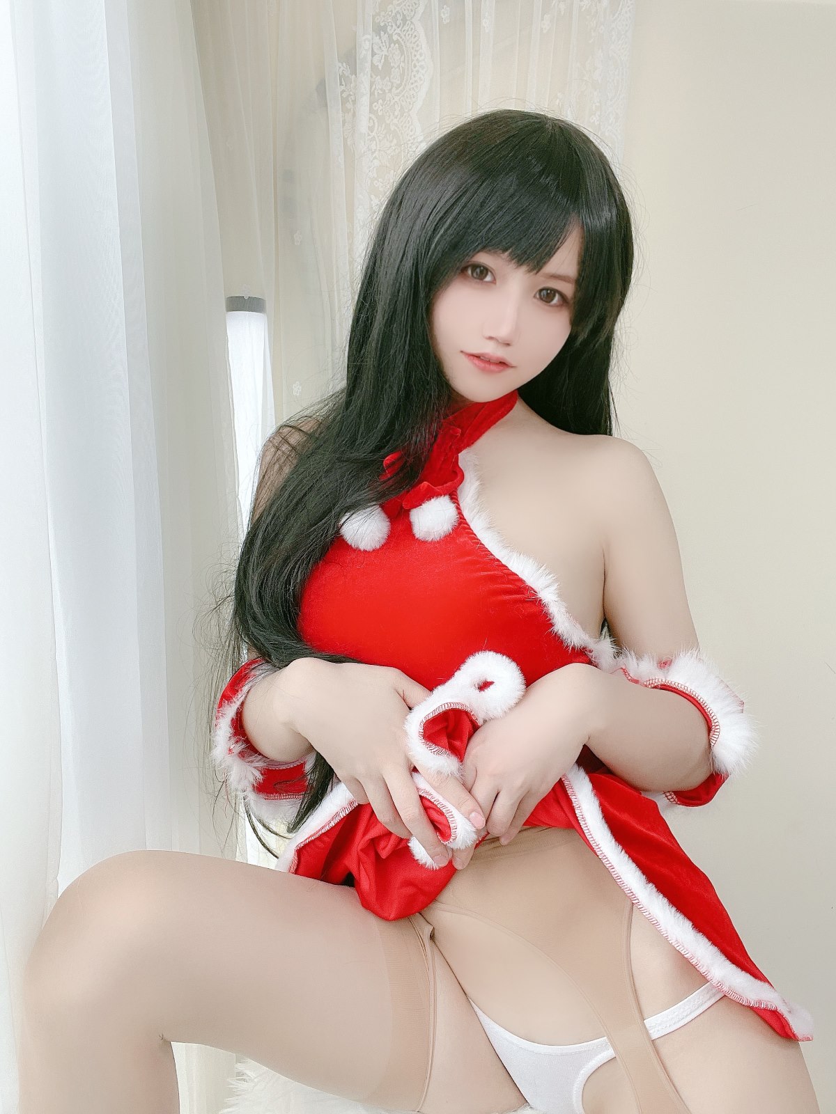 Coser@小仓千代w Vol 018 红色礼物裙 0013 5071271551.jpg