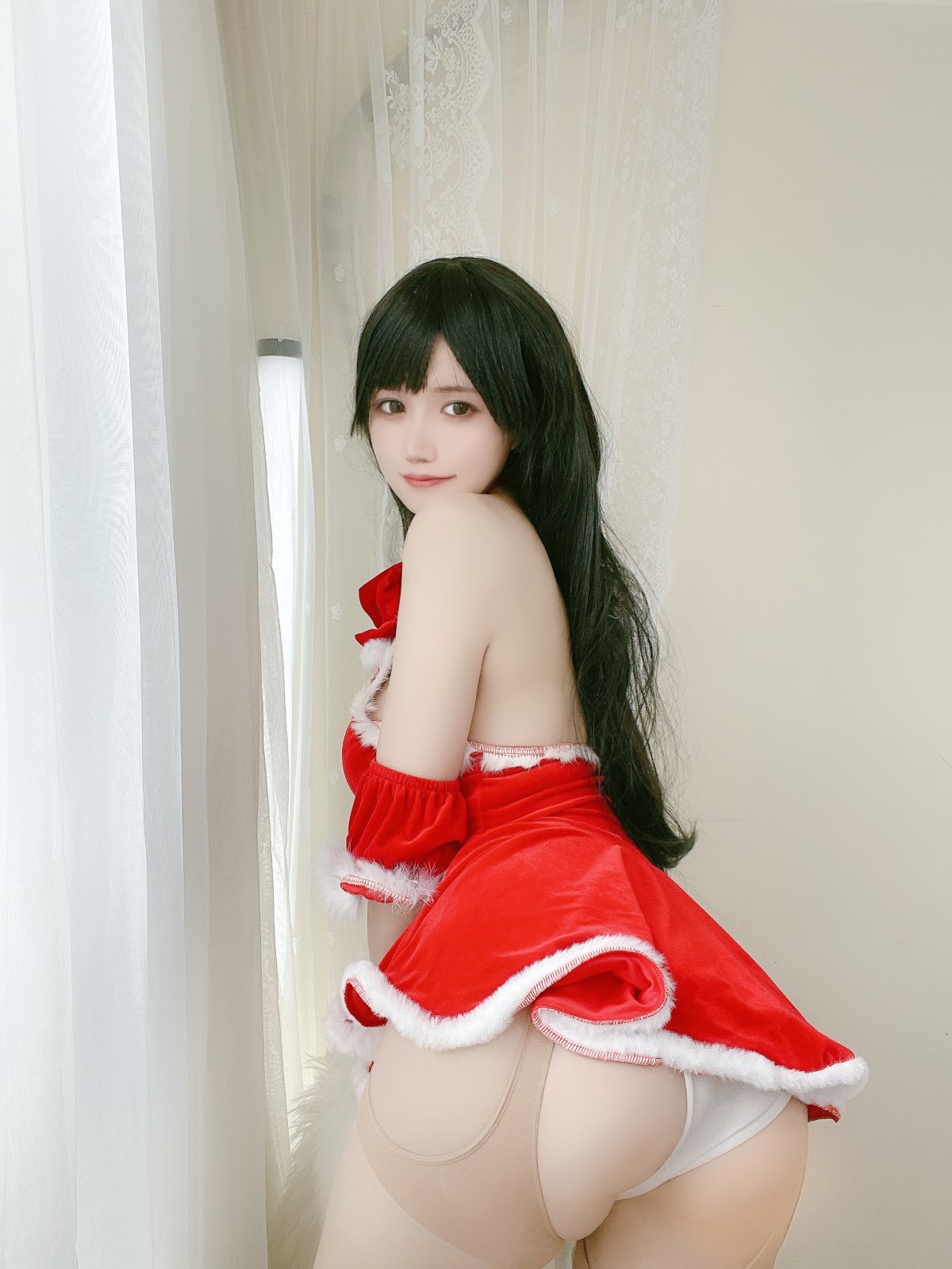 Coser@小仓千代w Vol 018 红色礼物裙 0015 4782508981.jpg