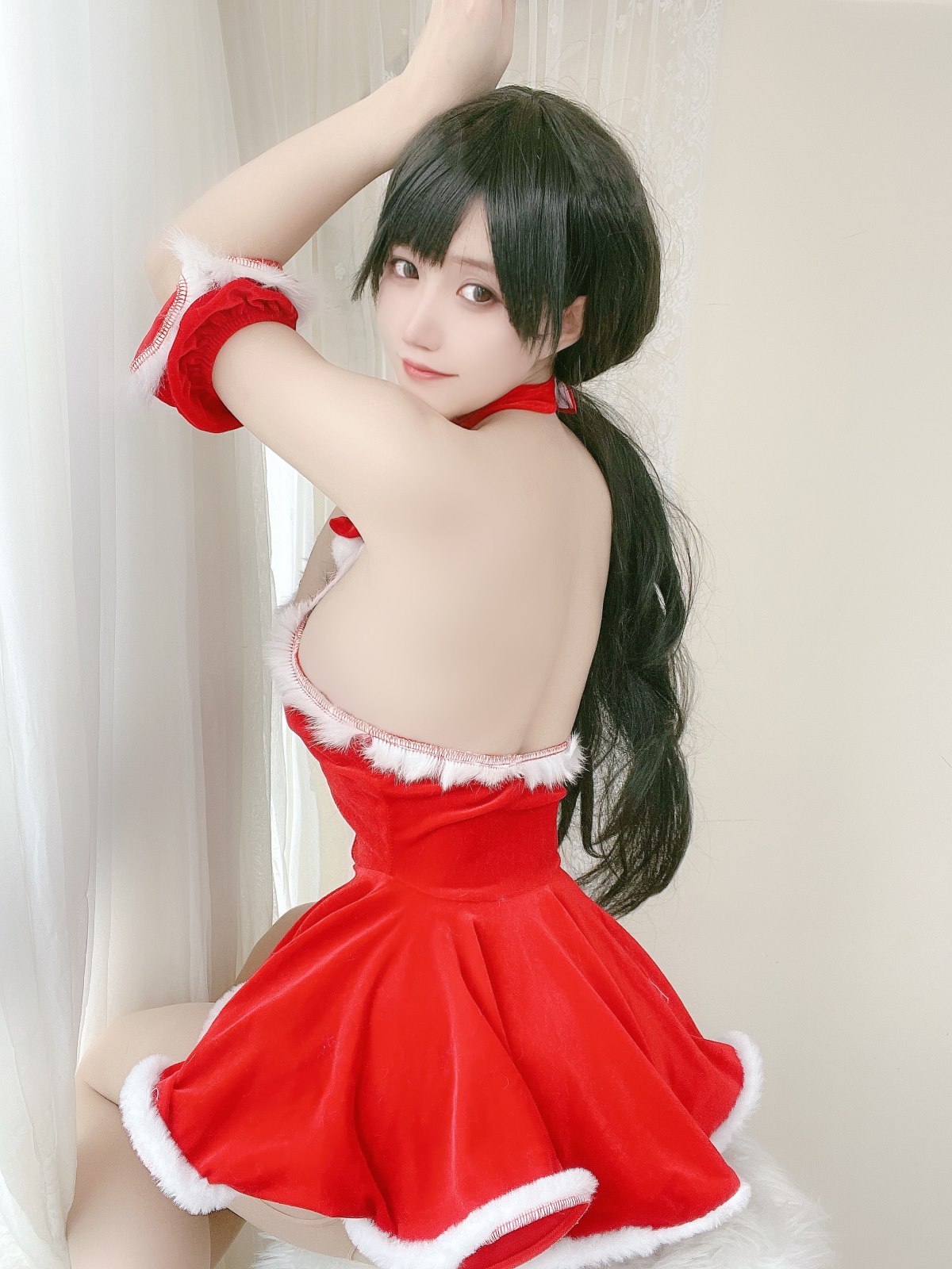 Coser@小仓千代w Vol 018 红色礼物裙 0021 1169062381.jpg