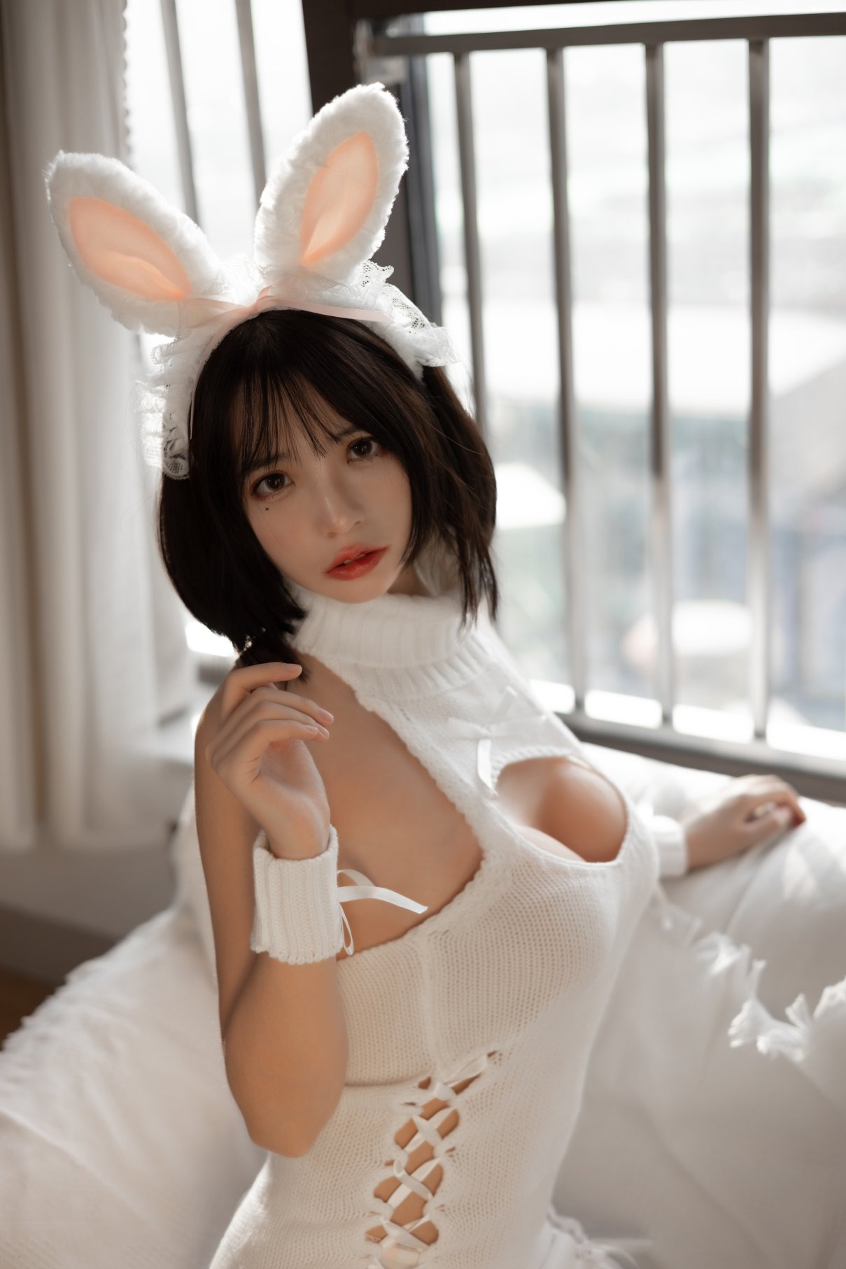 Coser@疯猫ss Vol.064 白色毛衣 0006