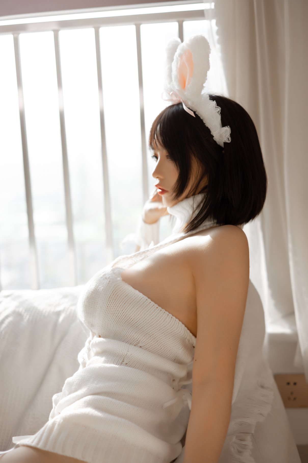 Coser@疯猫ss Vol.064 白色毛衣 0034