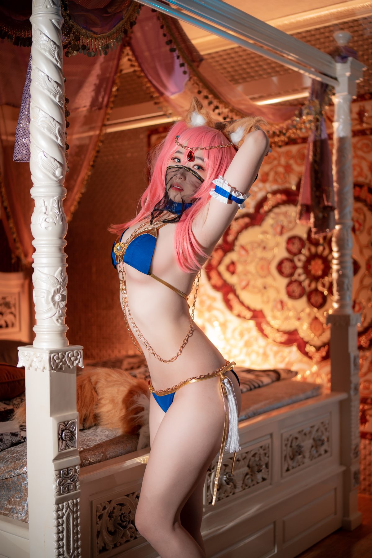 CreamSoda Bambi 밤비 Cosplay Tamamo and Kama 004