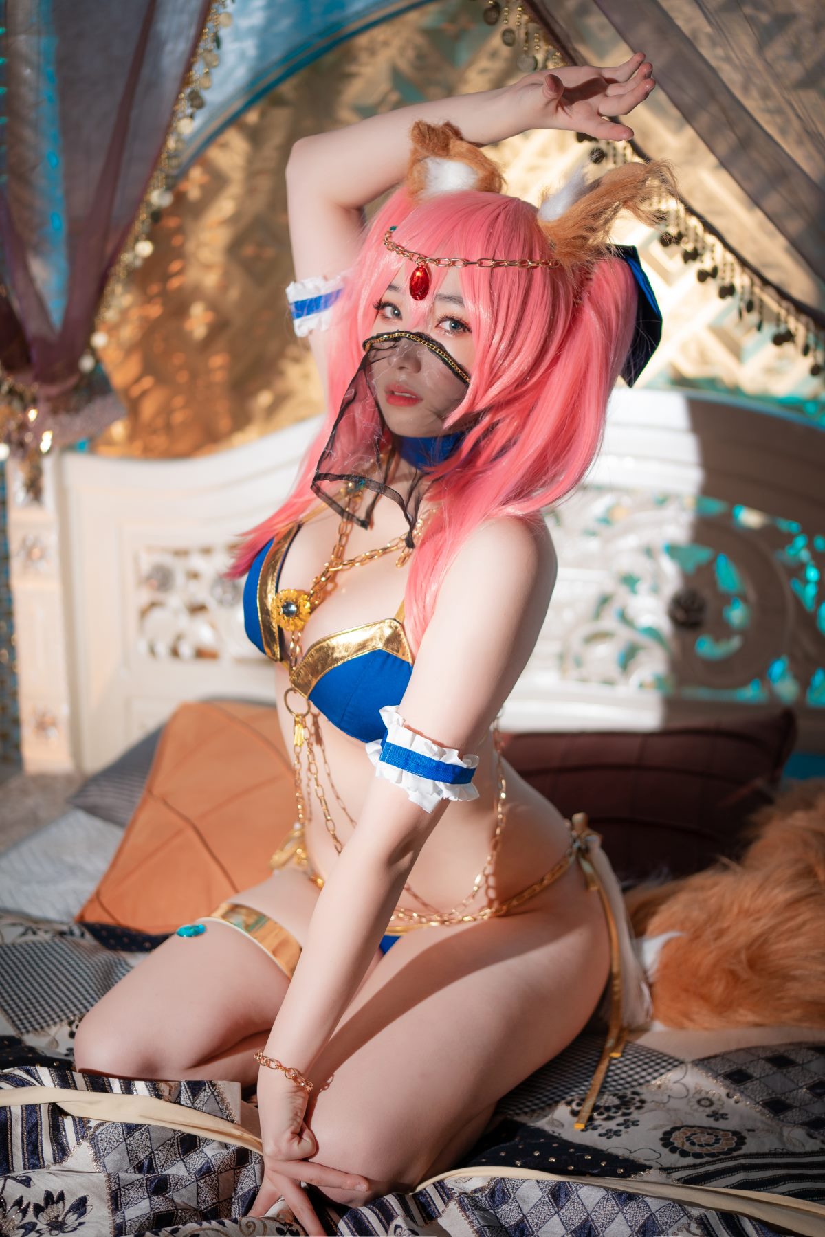 CreamSoda Bambi 밤비 Cosplay Tamamo and Kama 018