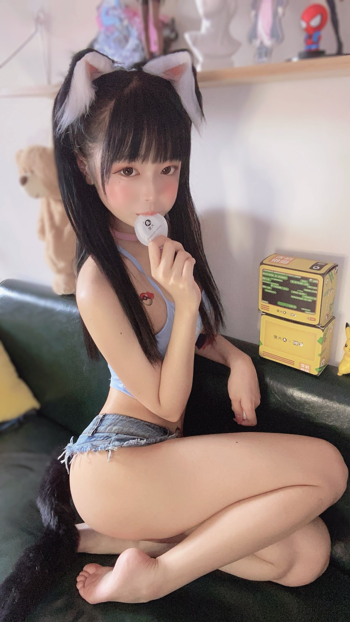 Coser@佳佳好难啊 No 003 蓝色吊带体操服 0037 8507562292.jpg