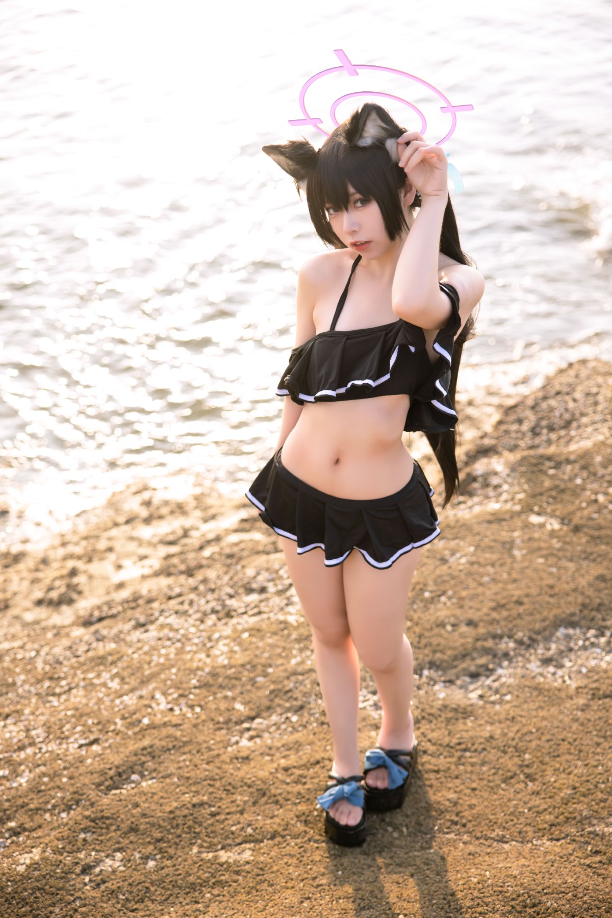 Coser@G44不会受伤 Vol 085 碧蓝档案 黑見芹香 海边泳装 0018 5343011237.jpg