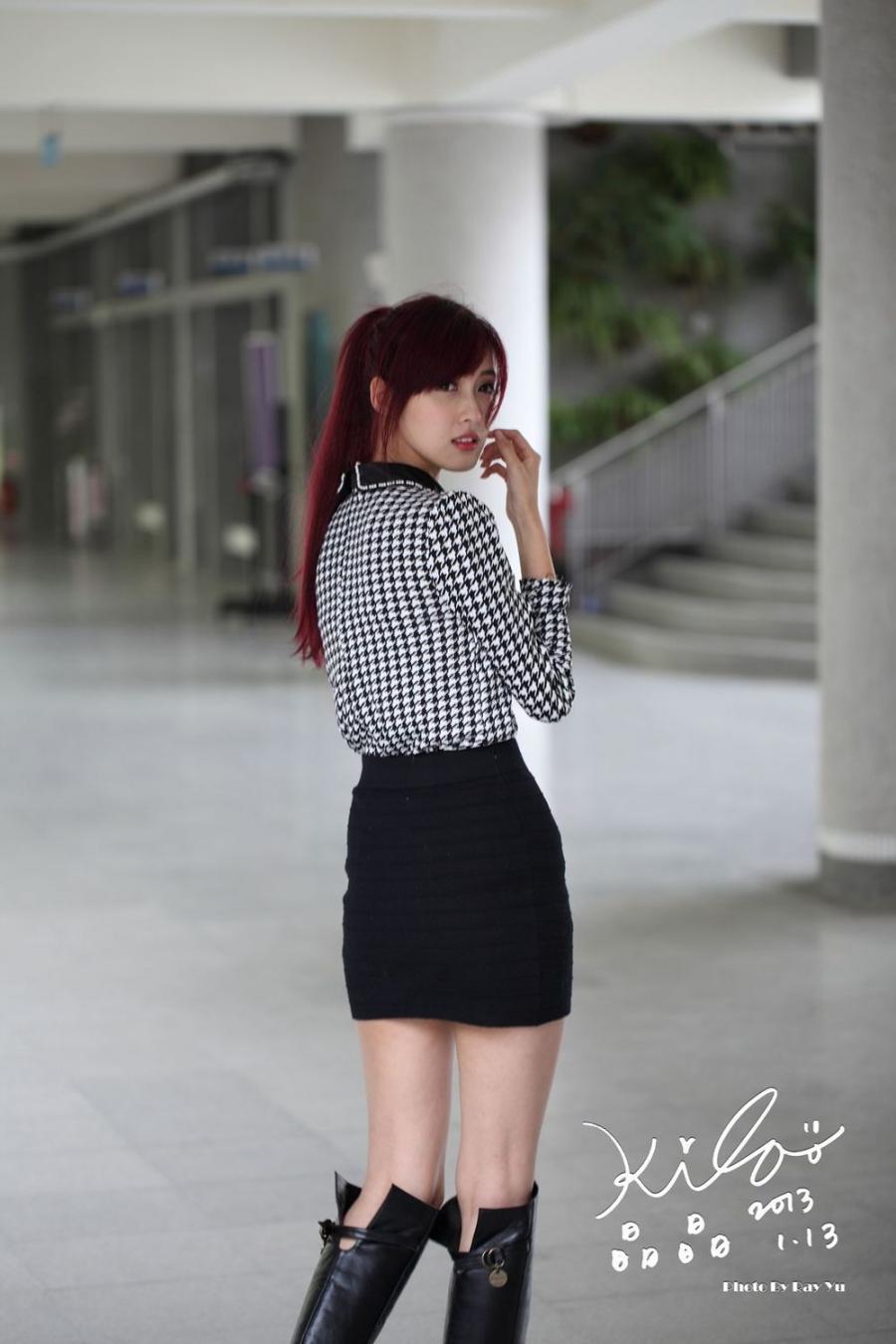 Liao Ting Lian Short Dress and Boot Pictures