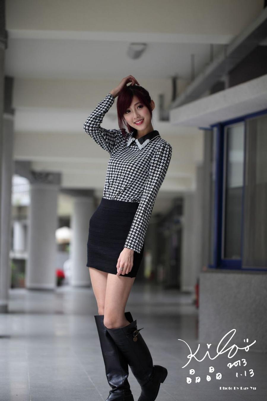 Liao Ting Lian Short Dress and Boot Pictures