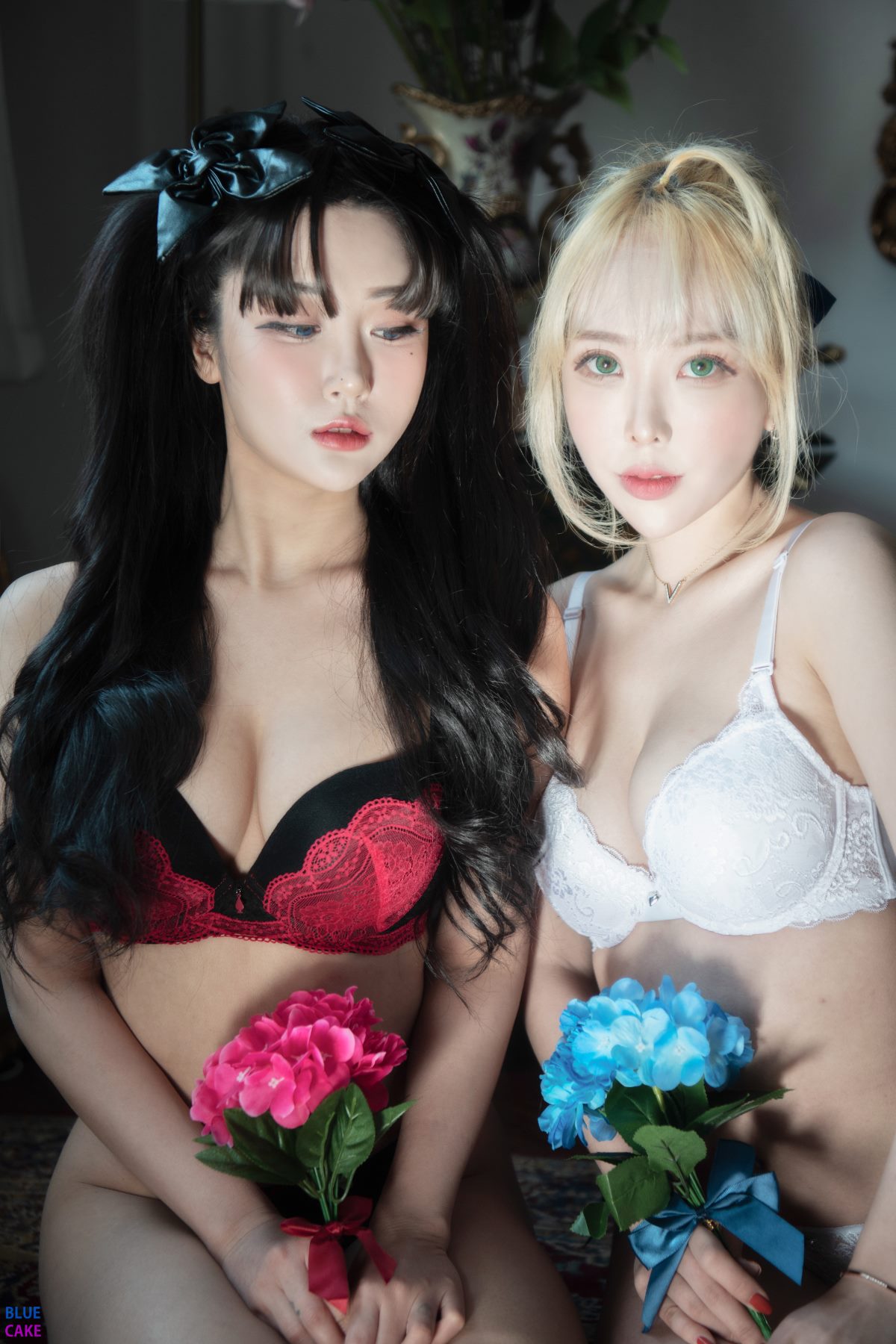 BLUECAKE Bomi 보미   Zia 지아 Fate Saber x Thosaka Rin Lingerie B 123 6857166297.jpg