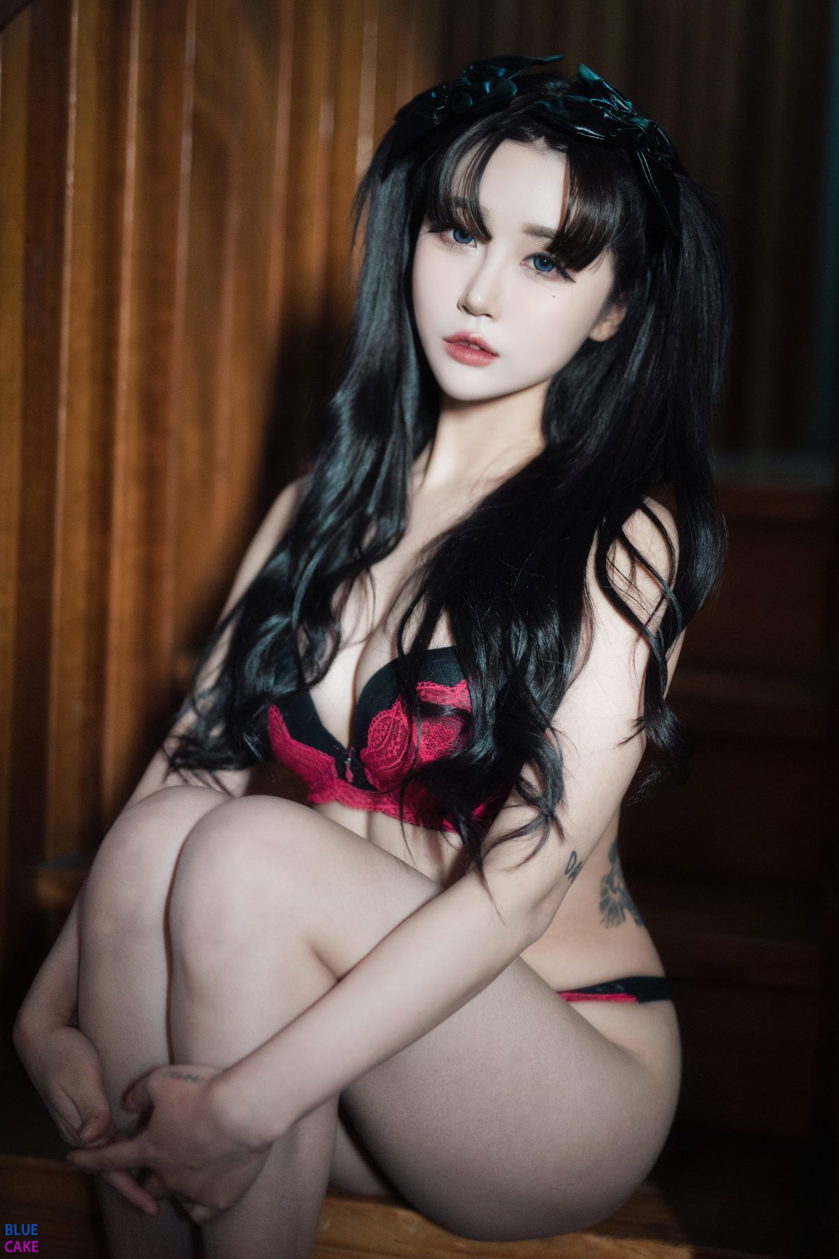 BLUECAKE Bomi 보미   Zia 지아 Fate Saber x Thosaka Rin Lingerie A 16 7408546471.jpg