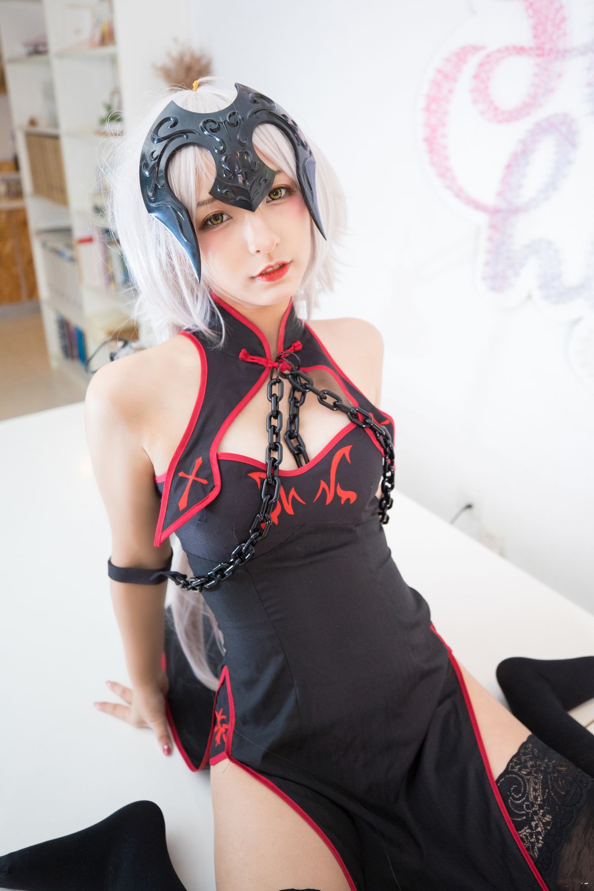 Coser@神楽坂真冬 Vol 037 电子相册 旗袍黑贞 B 0048 6833407888.jpg