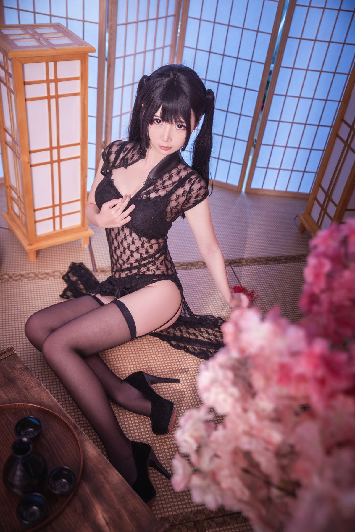 Coser@面饼仙儿 Vol 018 黑丝情趣旗袍 0017 6656547288.jpg