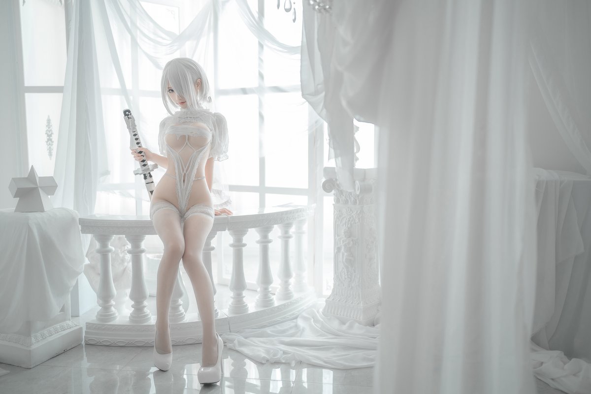 Coser@蠢沫沫 Vol 140 2B 白婚纱 0020 4044656754.jpg