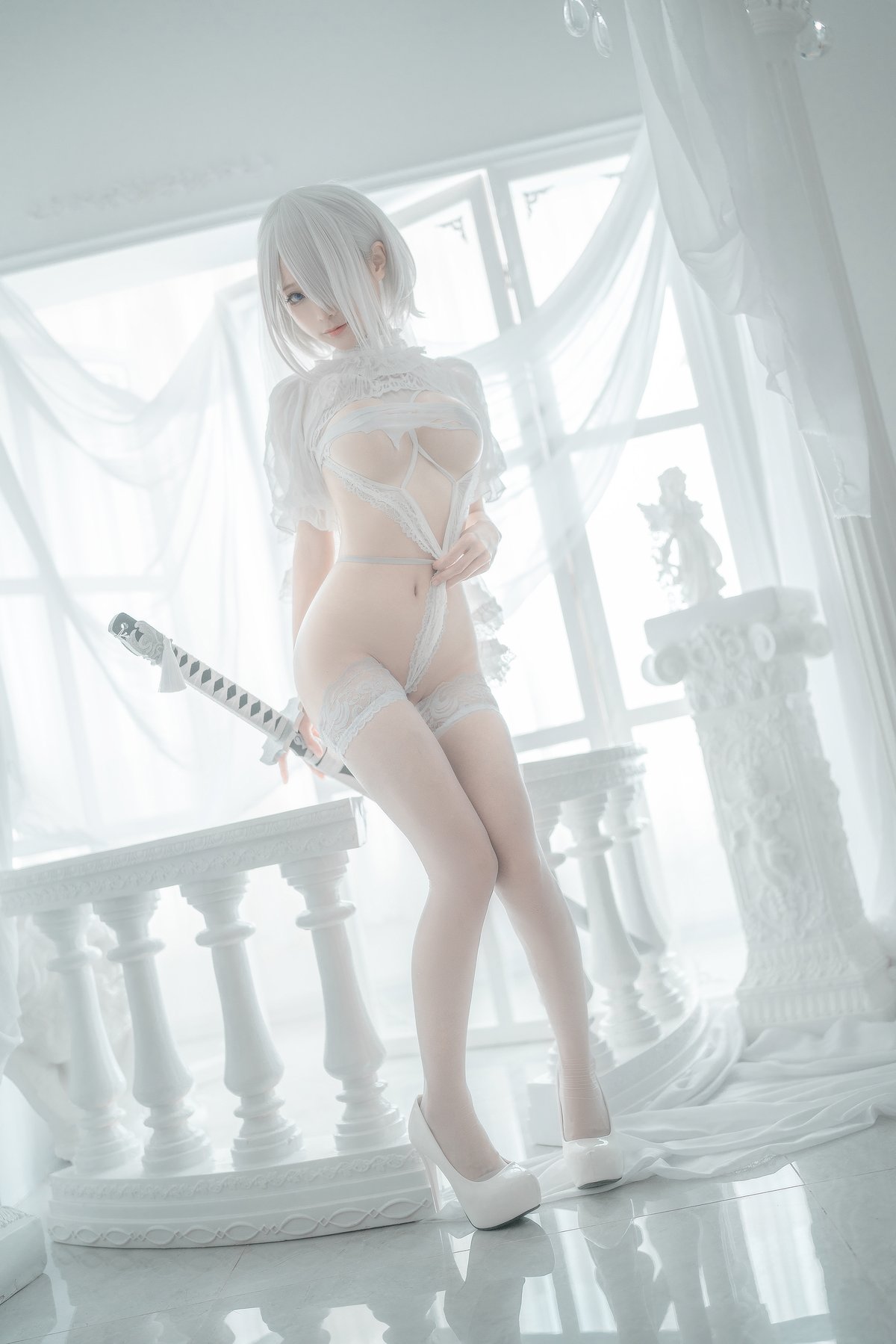 Coser@蠢沫沫 Vol 140 2B 白婚纱 0055 9477596556.jpg