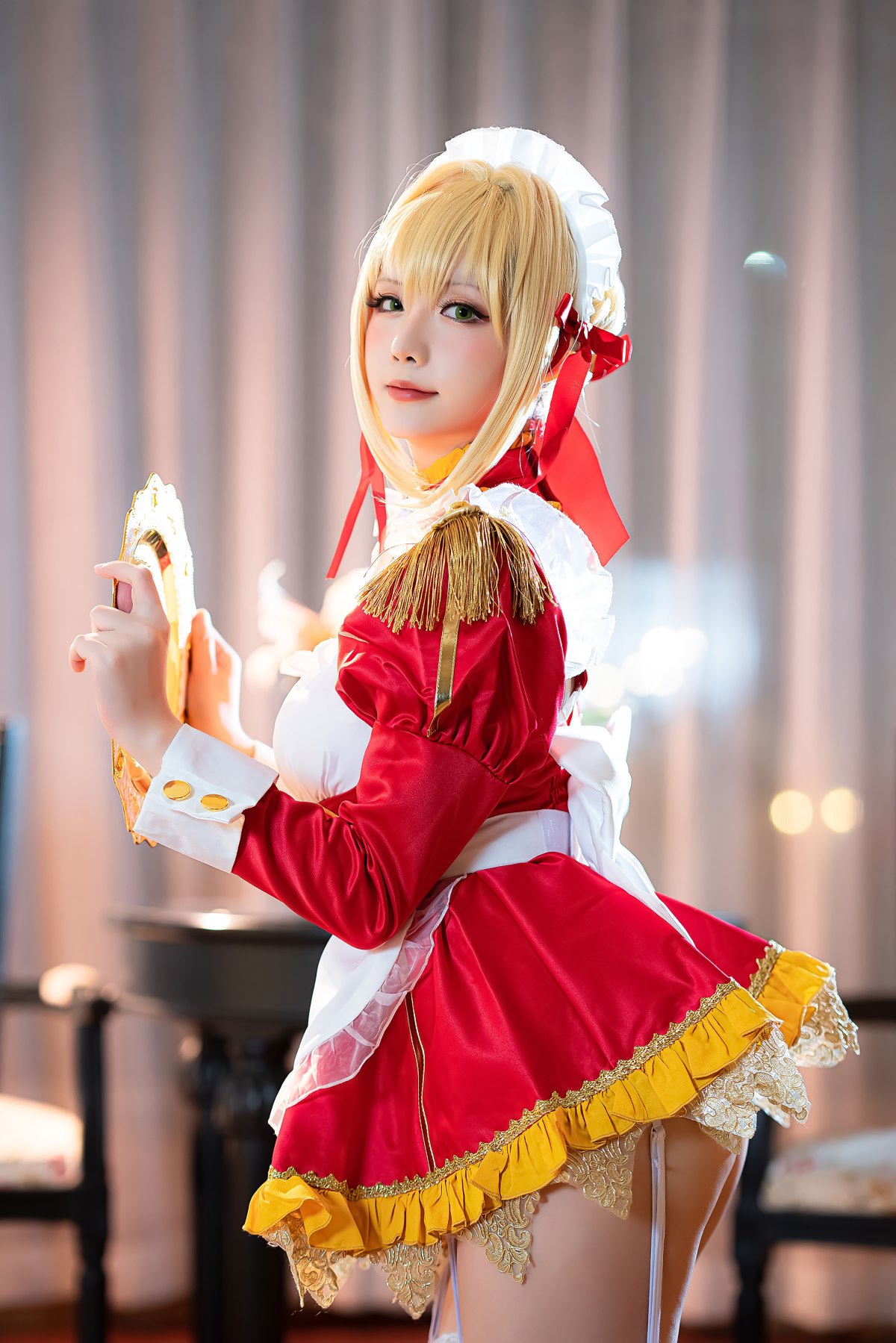 Coser@星之迟迟Hoshilily Nero Claudius maid FGO 0024 2897172889.jpg