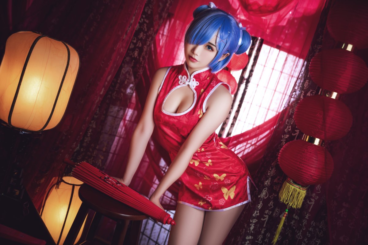 Coser@面饼仙儿 No 052 雷姆旗袍 0021 7906417699.jpg