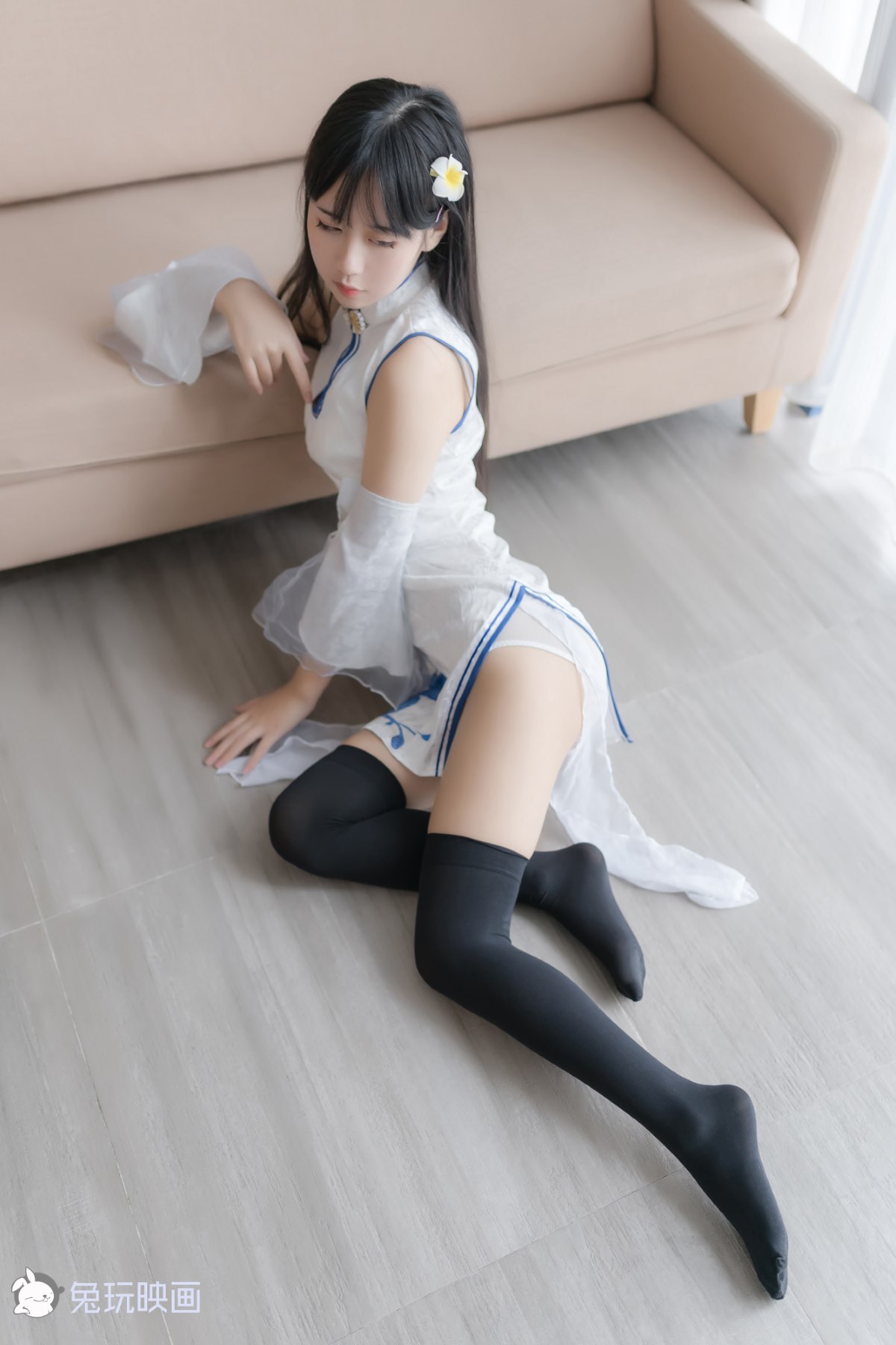 Coser@兔玩映画 Vol 046 白色旗袍 0021 0152376295.jpg