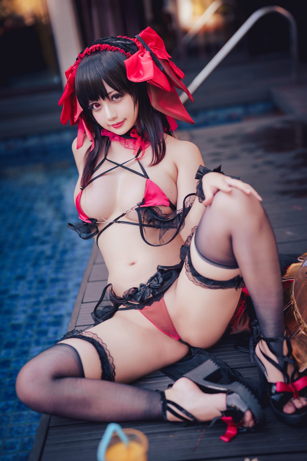 Coser@沖田凜花Rinka Kurumi Tokisaki Swimsuit 0015 1205589744.jpg