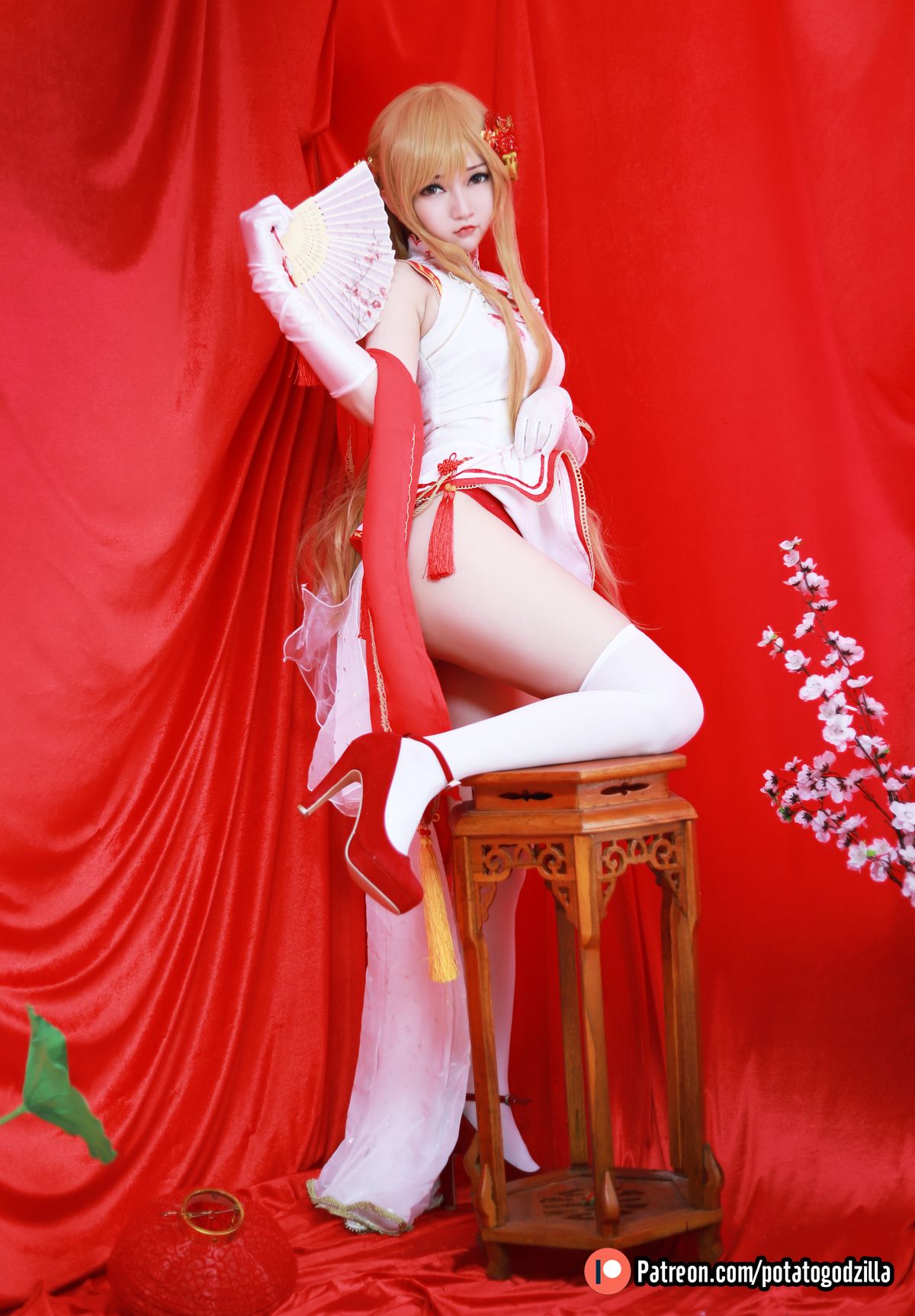 Coser@Potato Godzilla Asuna Yuuki Qipao 0020 4899711572.jpg