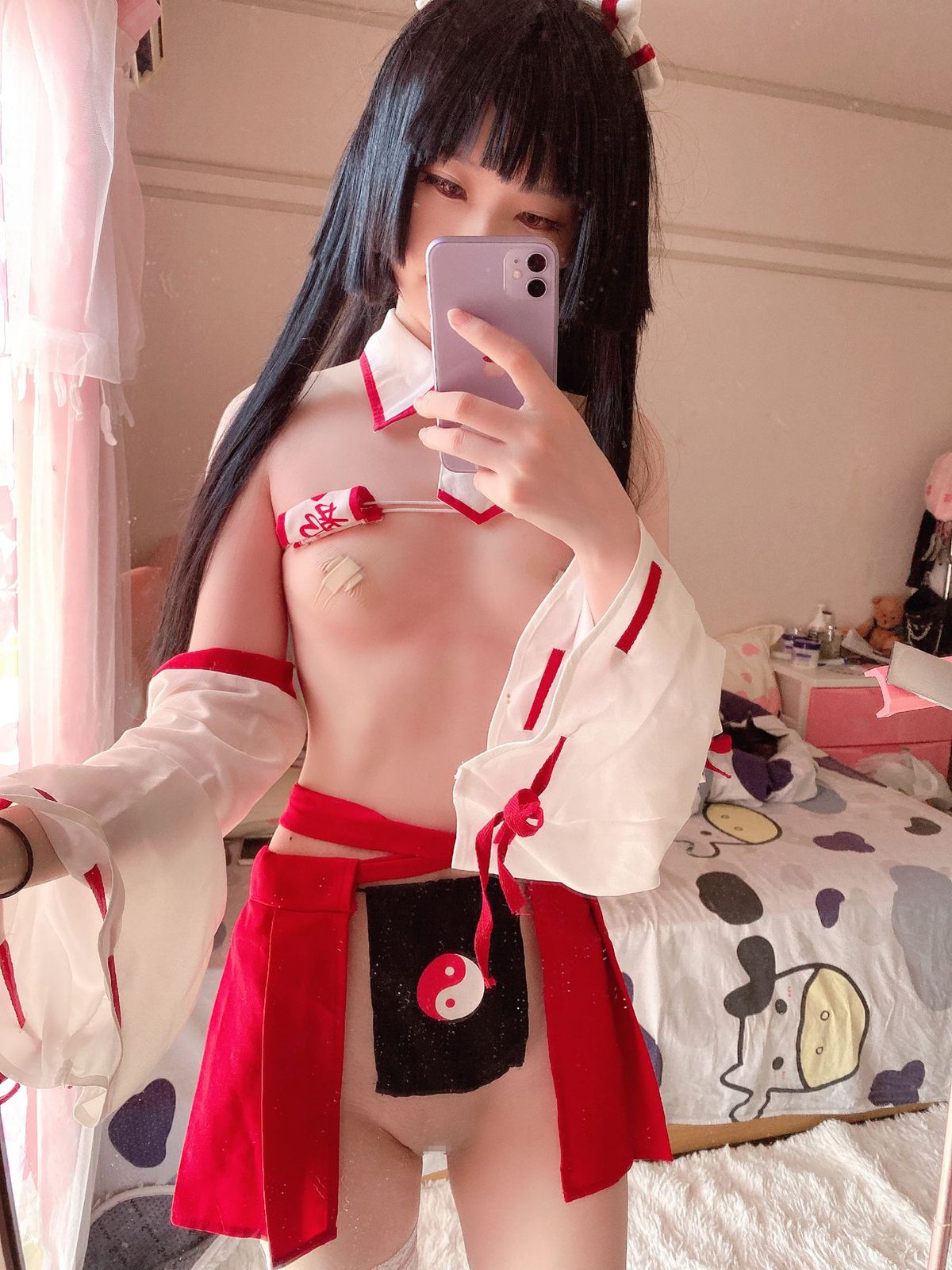 Coser@习呆呆 眼帯ブラ巫女緊縛 0026 3132990379.jpg