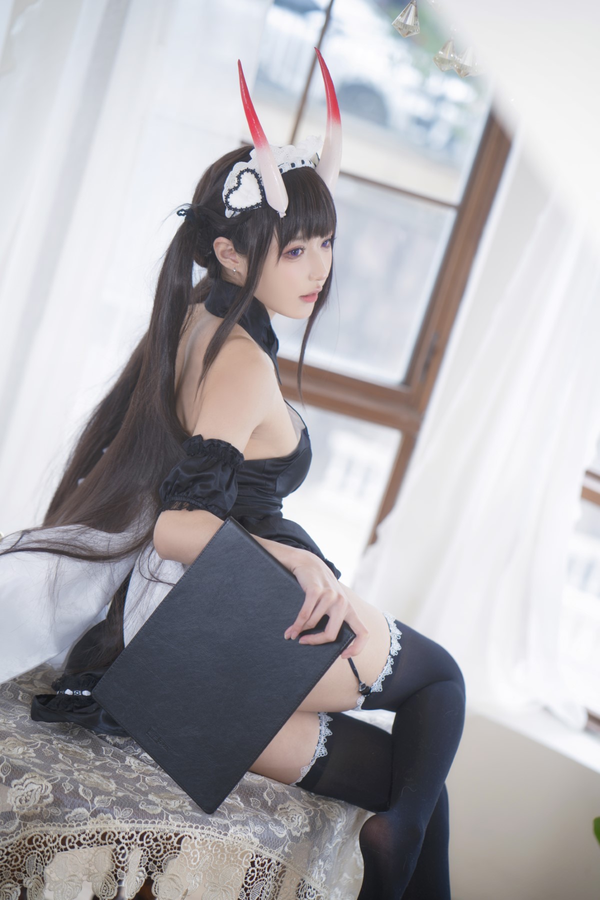 Coser@阿包也是兔娘 Vol 048 1月舰长图包 能代女仆 0003 5405567878.jpg