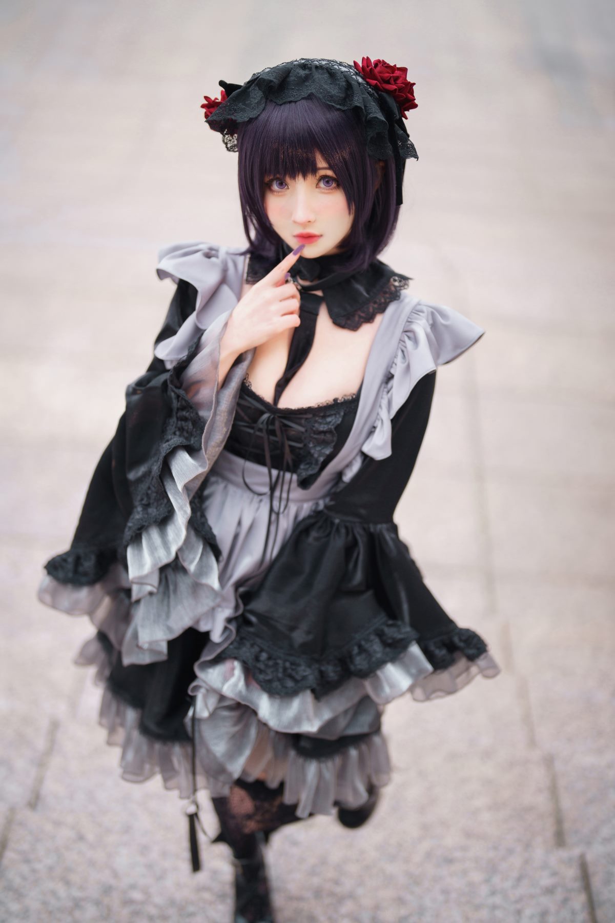 Coser@rioko凉凉子 Vol 085 更衣人偶坠入爱河 喜多川海梦cos黑江雫女仆装 漫展 game 0084 9676198313.jpg