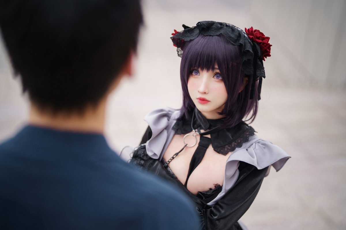 Coser@rioko凉凉子 Vol 085 更衣人偶坠入爱河 喜多川海梦cos黑江雫女仆装 漫展 game 0089 8031399679.jpg