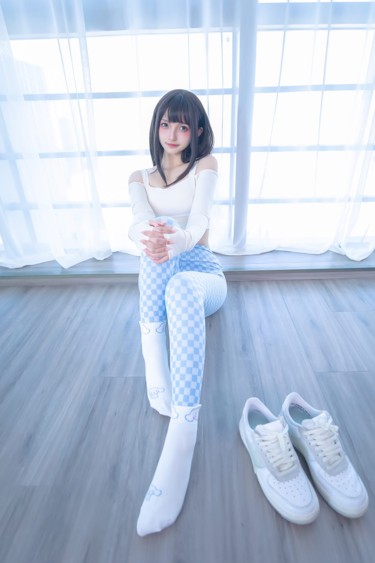 Coser@神楽坂真冬 Vol 083 蓝白格 0030 7404444030.jpg