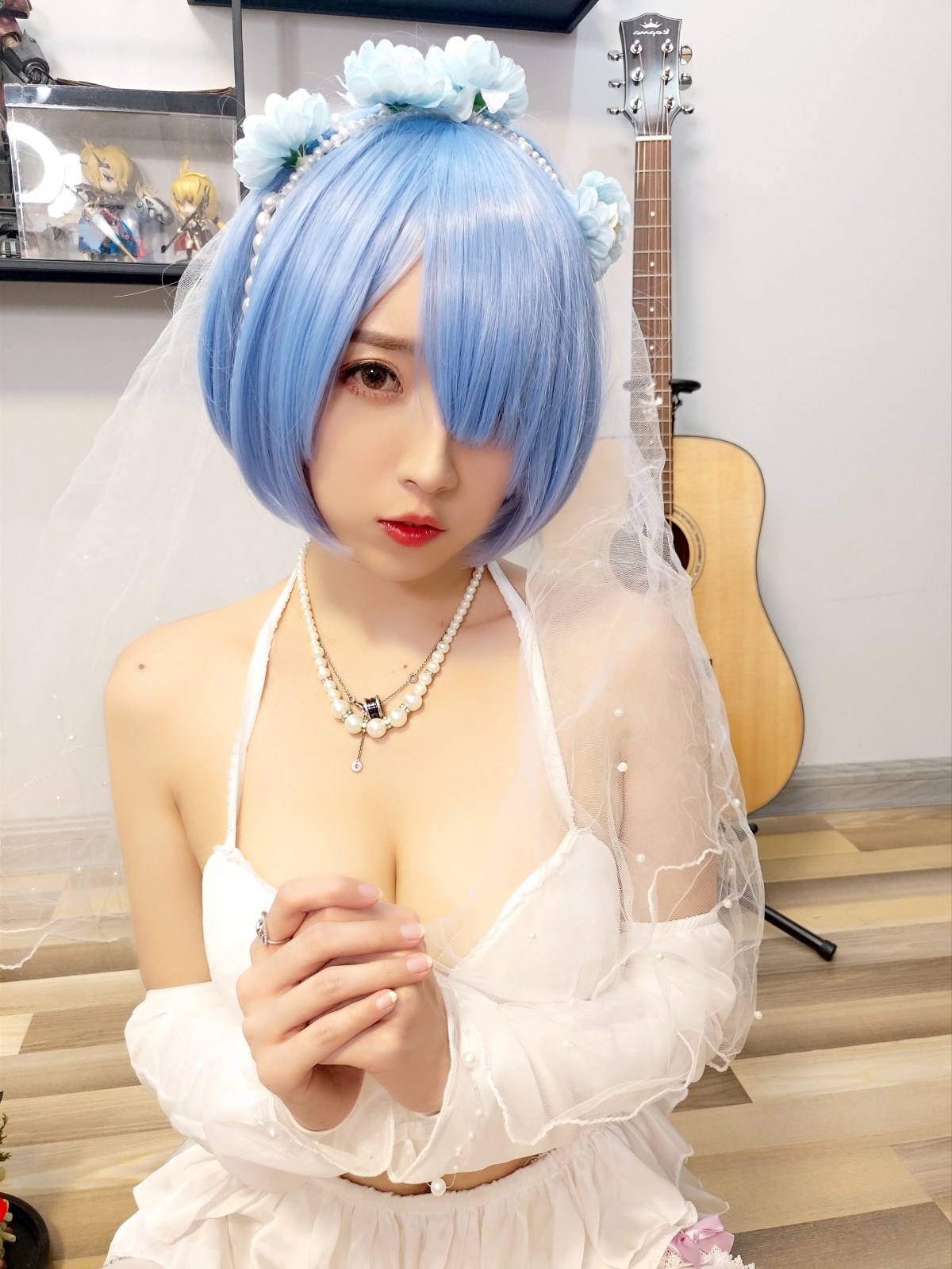 Coser@小巫女露娜 Vol.005 雷姆婚纱 0004 0715434616