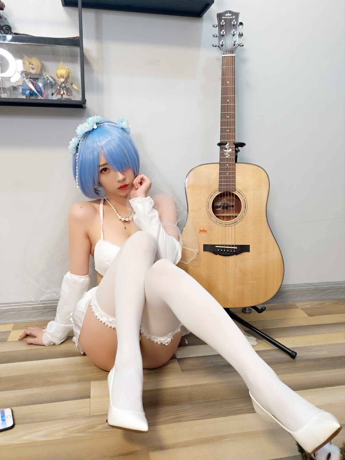 Coser@小巫女露娜 Vol.005 雷姆婚纱 0009 9175737520