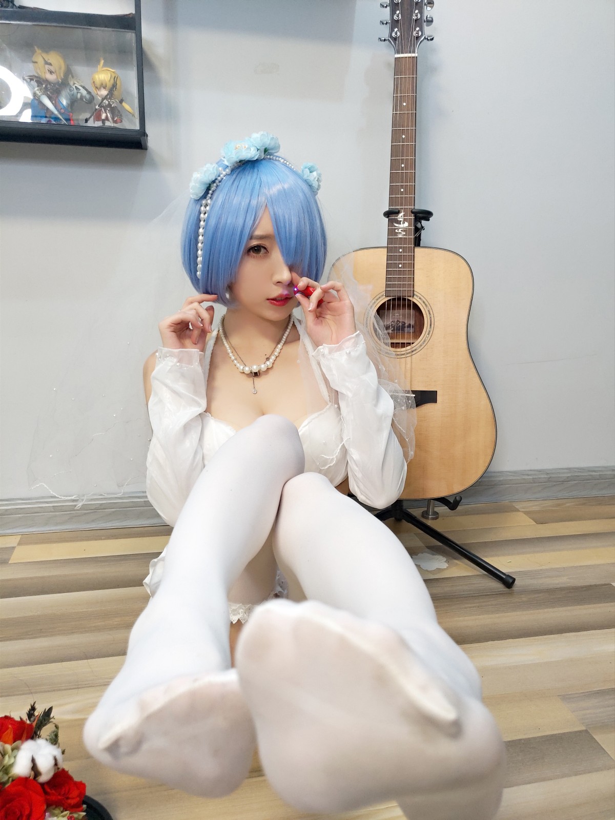 Coser@小巫女露娜 Vol.005 雷姆婚纱 0024 4781577096