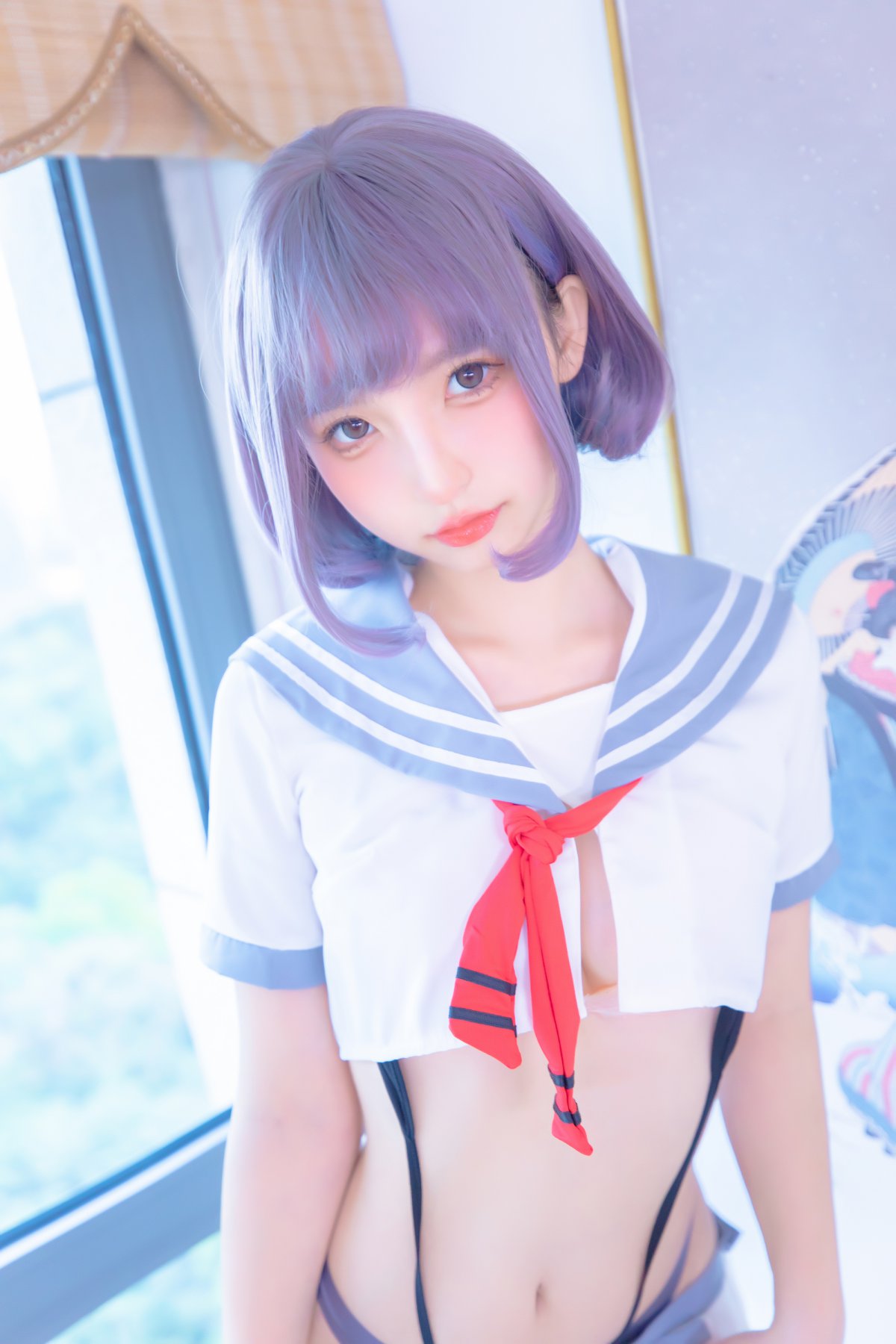 Coser@神楽坂真冬 Vol.080 灰丝吊带JK 0001