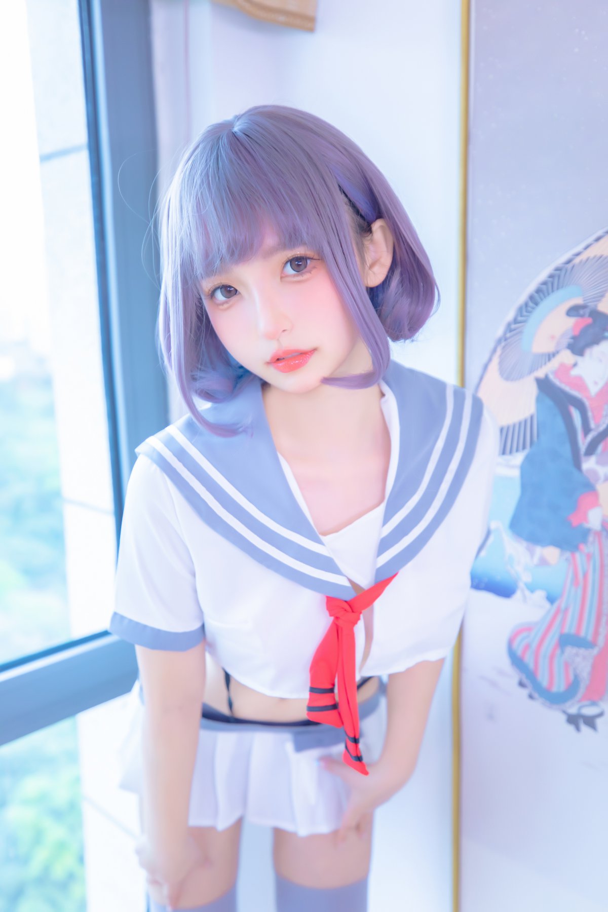 Coser@神楽坂真冬 Vol.080 灰丝吊带JK 0012