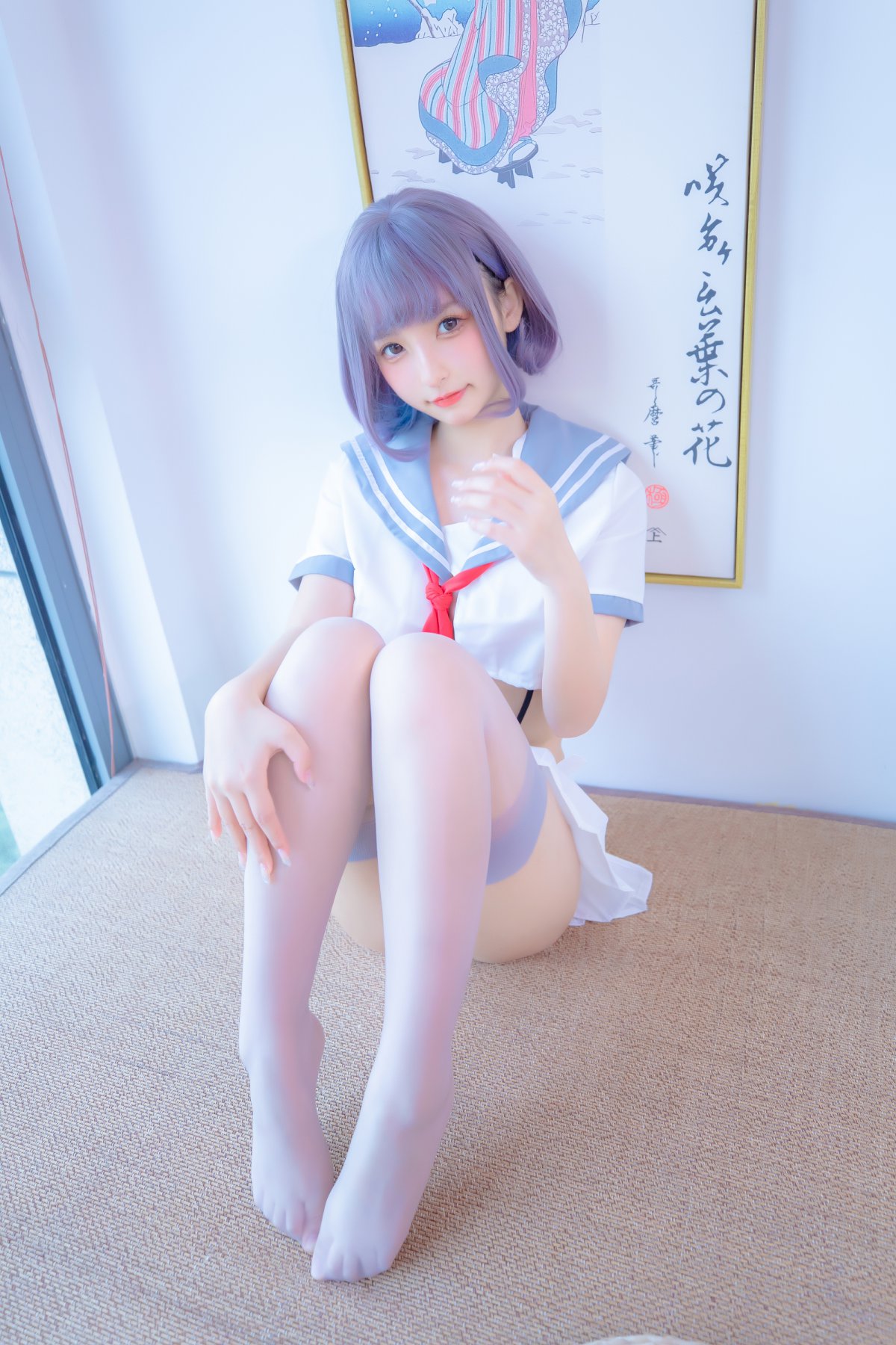 Coser@神楽坂真冬 Vol.080 灰丝吊带JK 0024