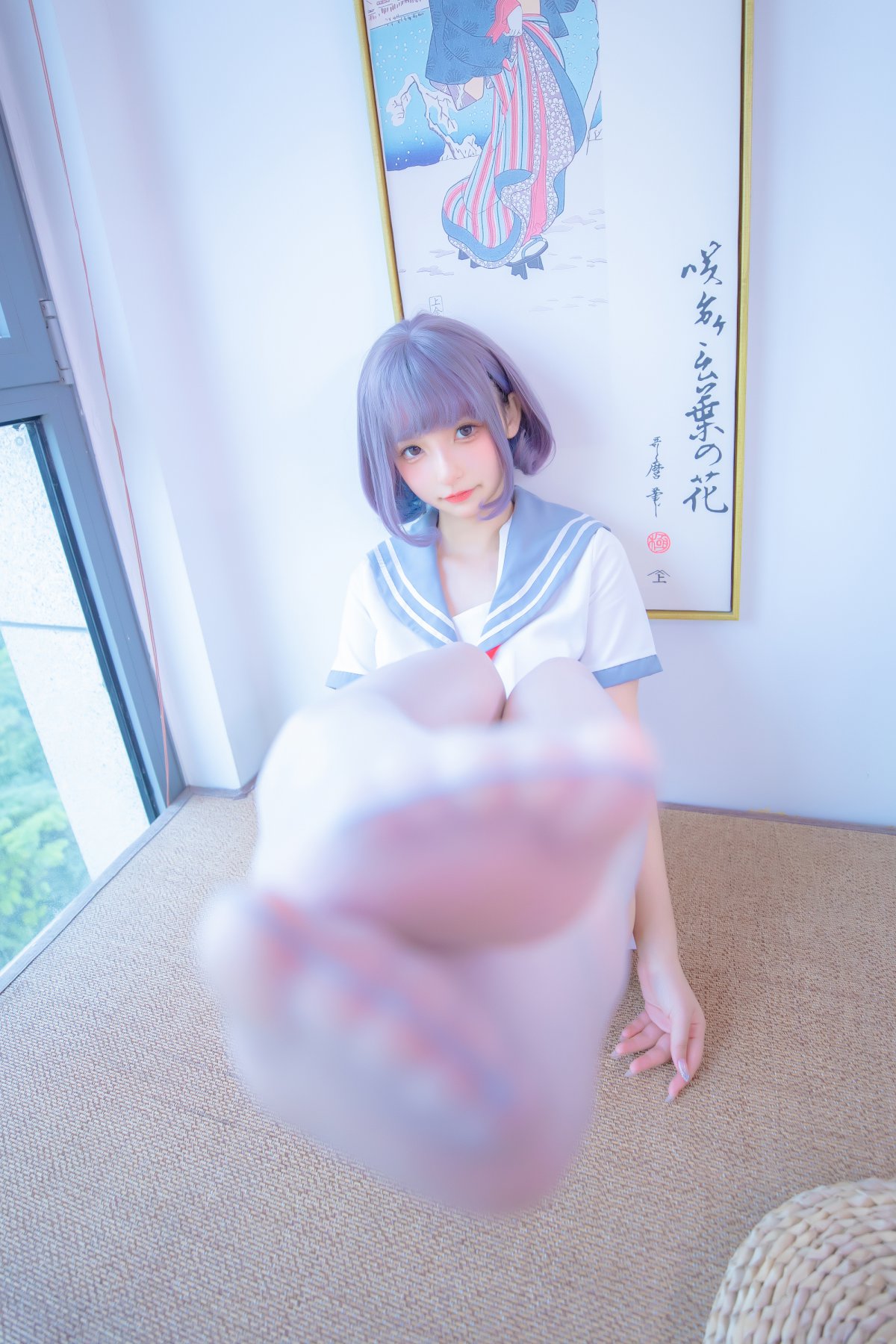 Coser@神楽坂真冬 Vol.080 灰丝吊带JK 0038