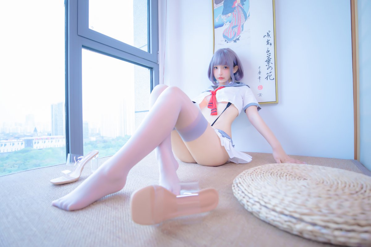 Coser@神楽坂真冬 Vol.080 灰丝吊带JK 0047