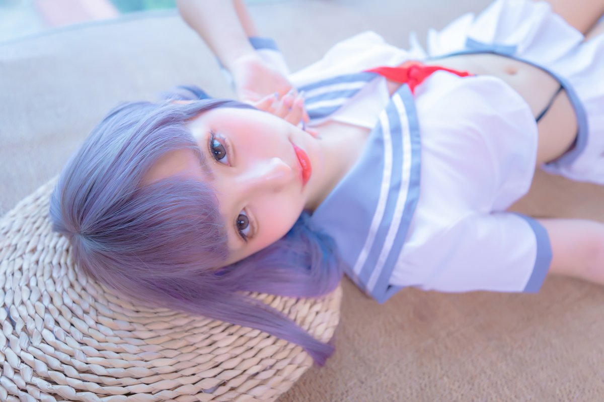 Coser@神楽坂真冬 Vol.080 灰丝吊带JK 0055